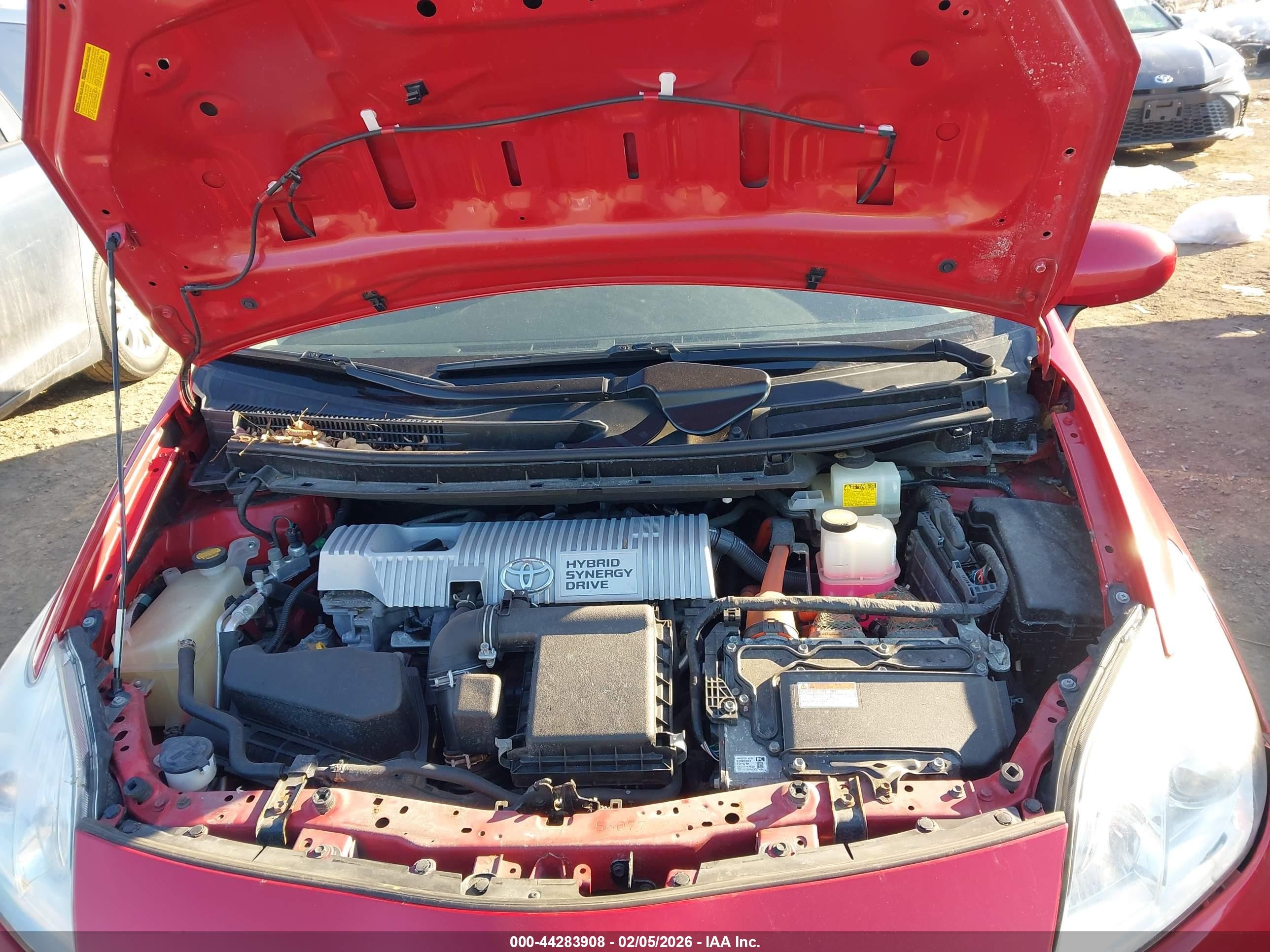 2013 Toyota Prius Two Red vin: JTDKN3DU5D0349833