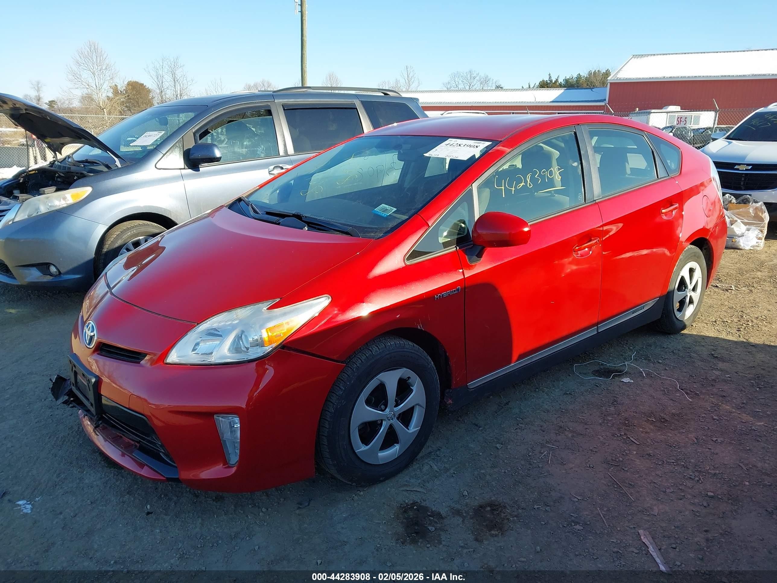 2013 Toyota Prius Two Red vin: JTDKN3DU5D0349833