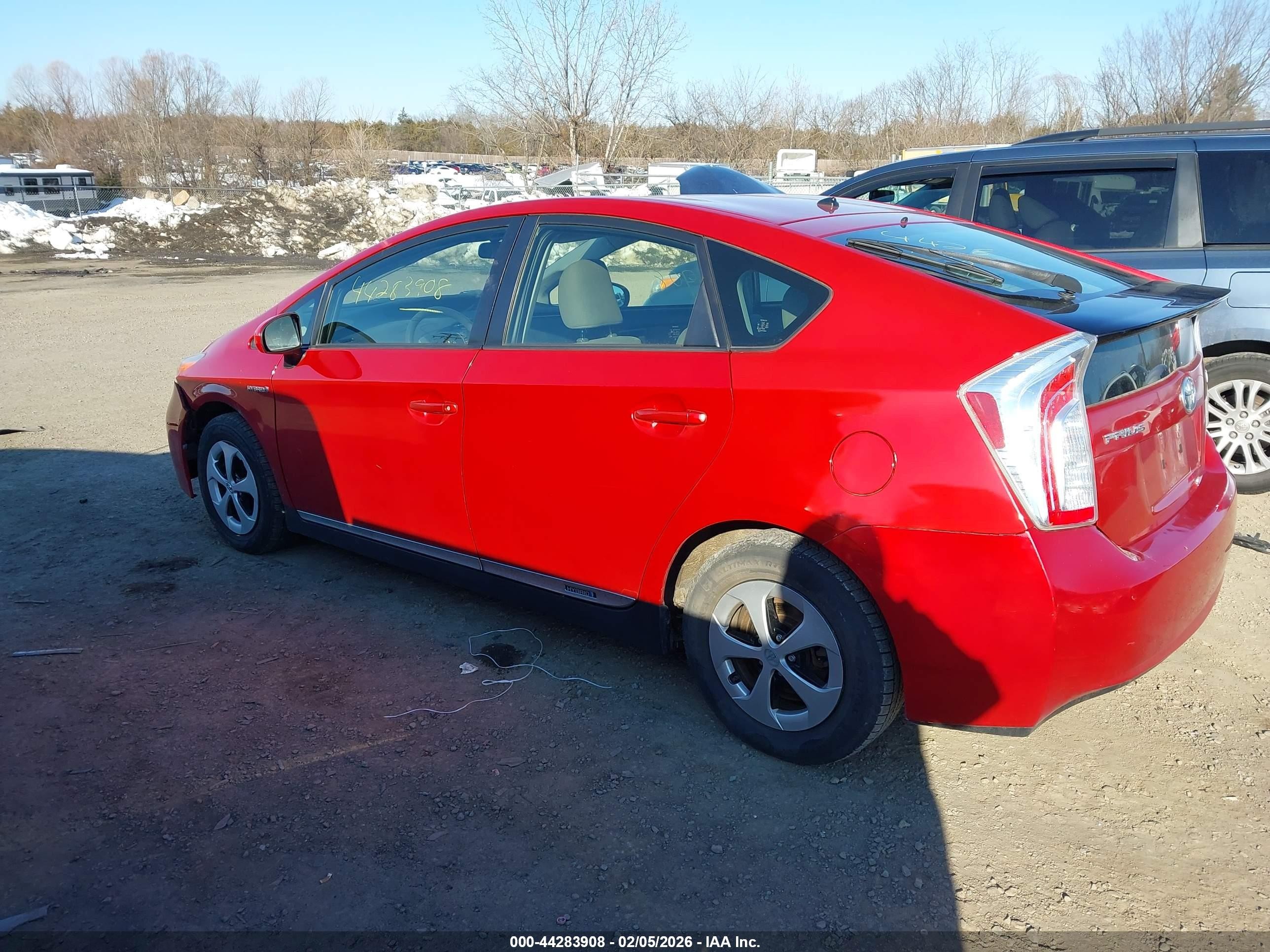 2013 Toyota Prius Two Red vin: JTDKN3DU5D0349833