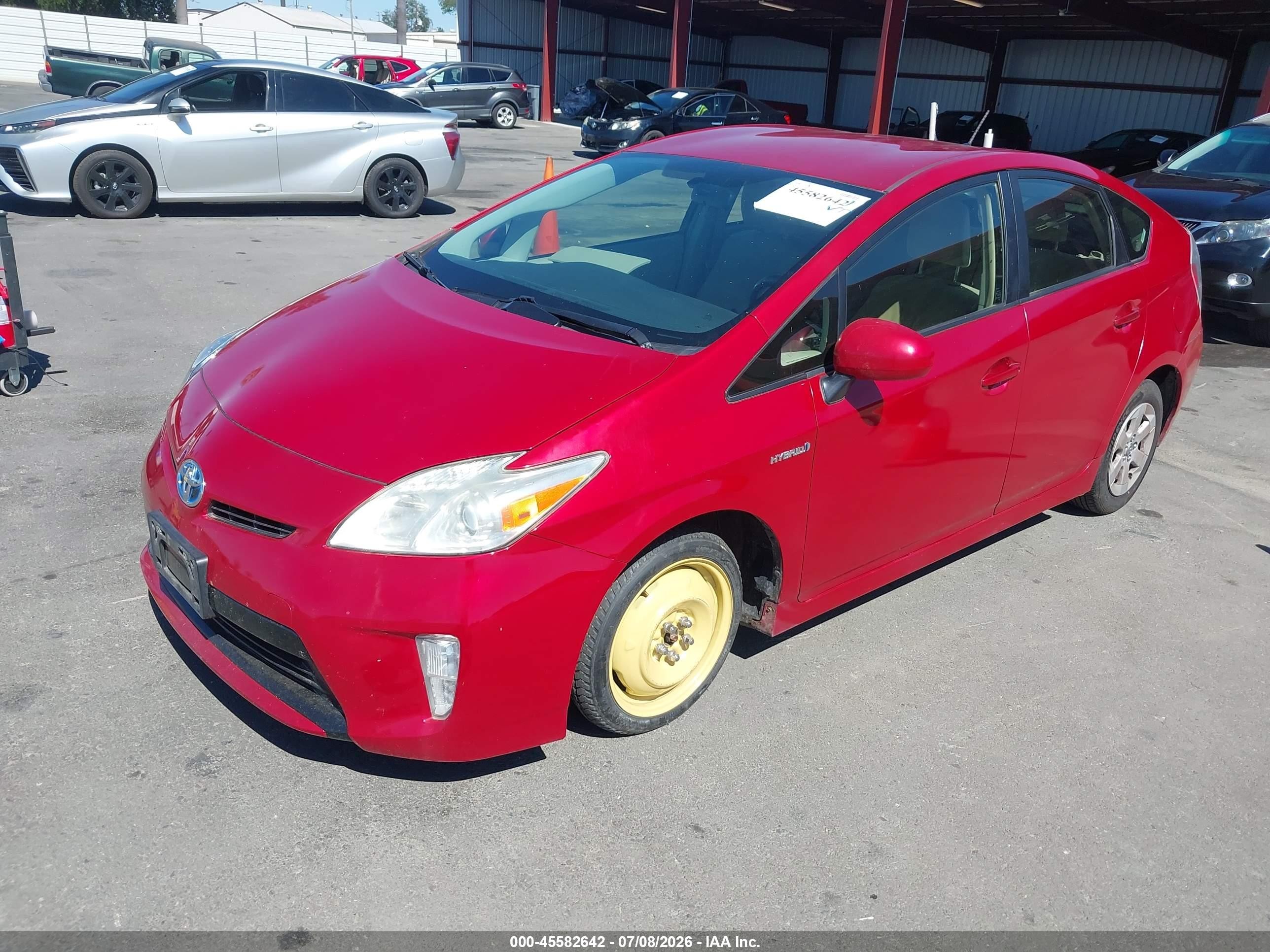 2013 Toyota Prius Two Red vin: JTDKN3DU5D1677019