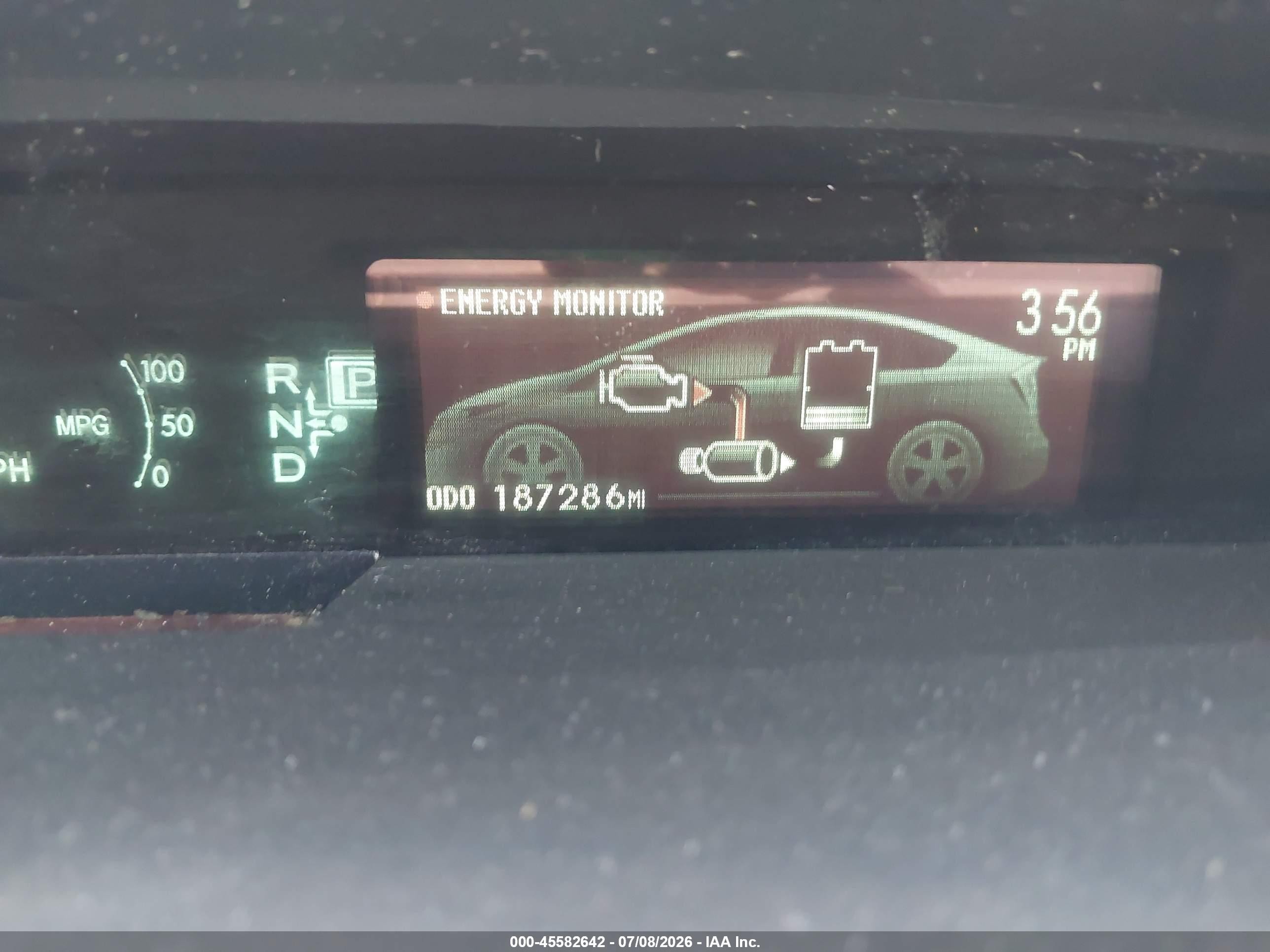 2013 Toyota Prius Two Red vin: JTDKN3DU5D1677019