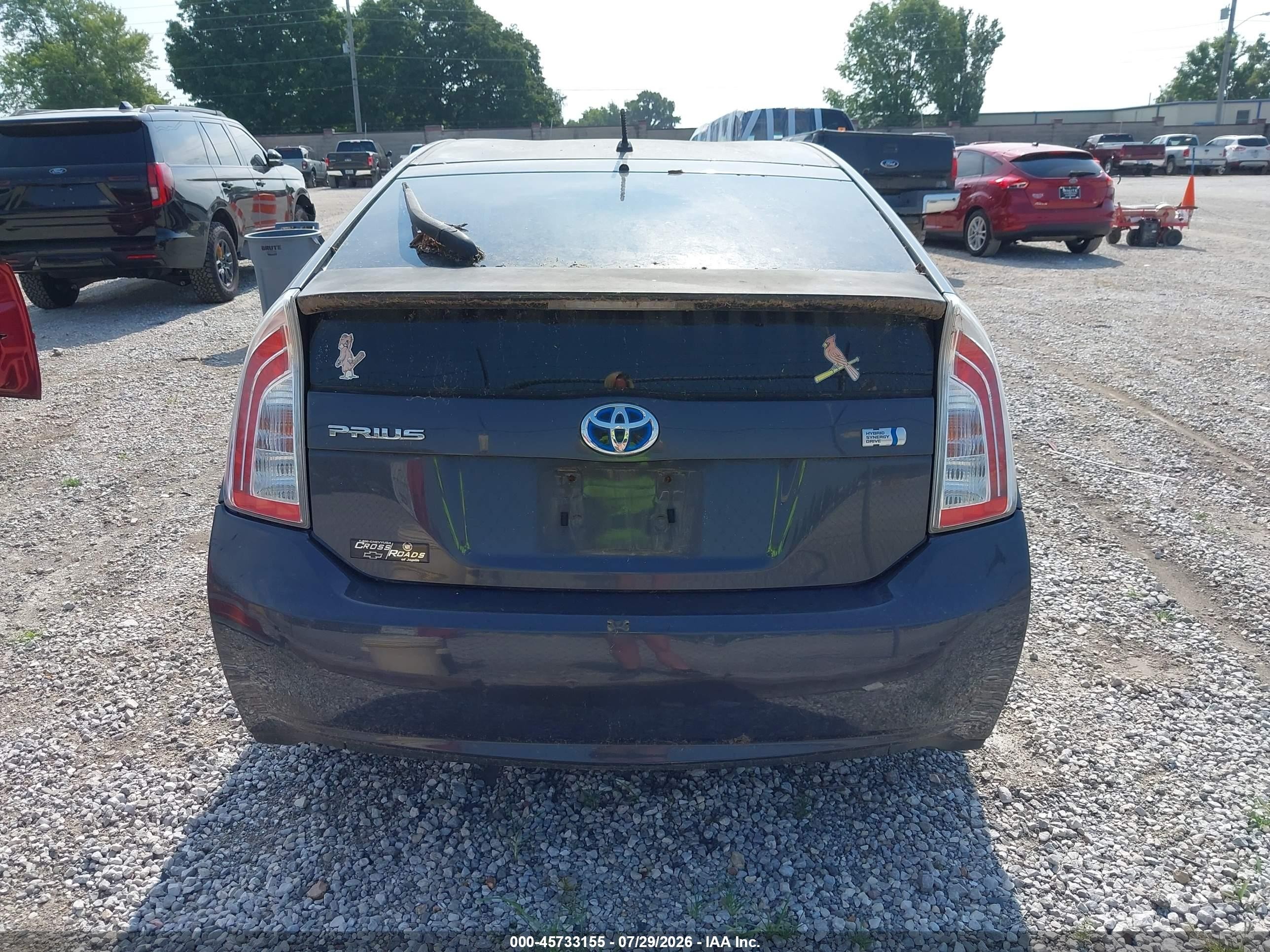 2013 Toyota Prius   Gray vin: JTDKN3DU5D5559335