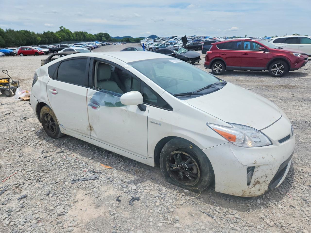 2013 Toyota Prius Two White vin: JTDKN3DU5D5609652