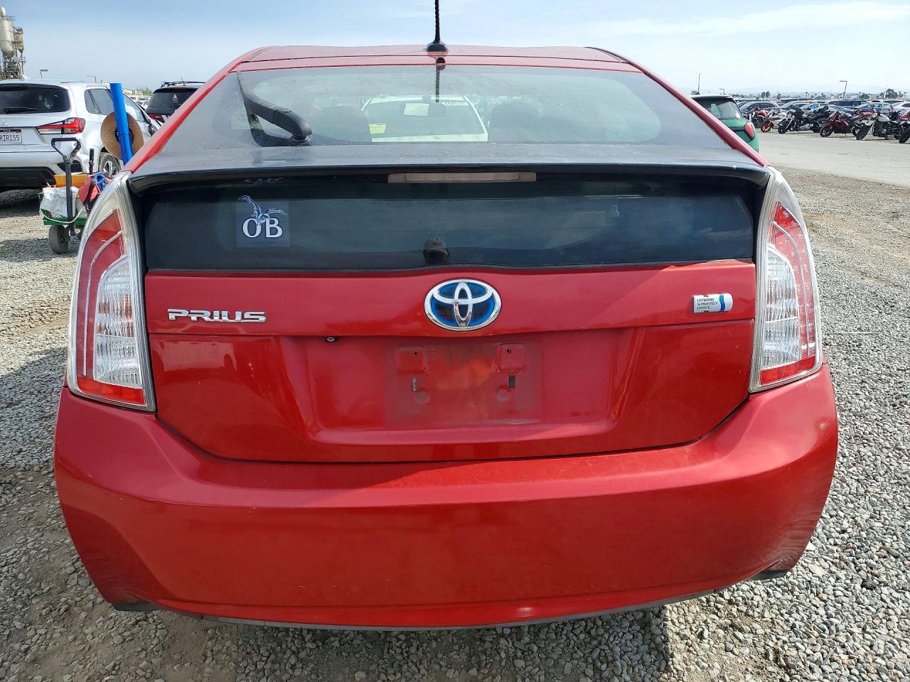 2014 Toyota Prius Three Red vin: JTDKN3DU5E1750102
