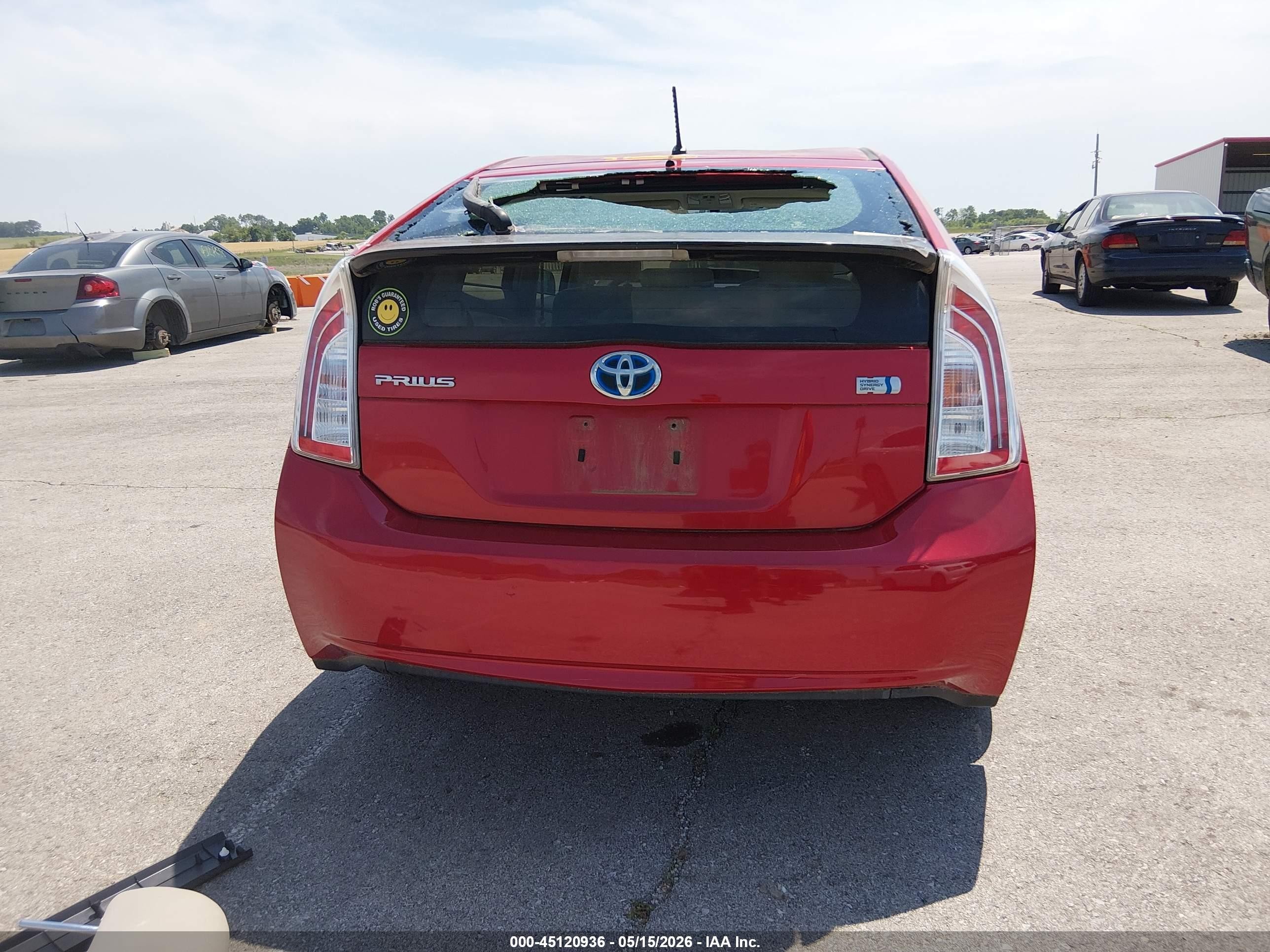 2014 Toyota Prius Two Red vin: JTDKN3DU5E1752819