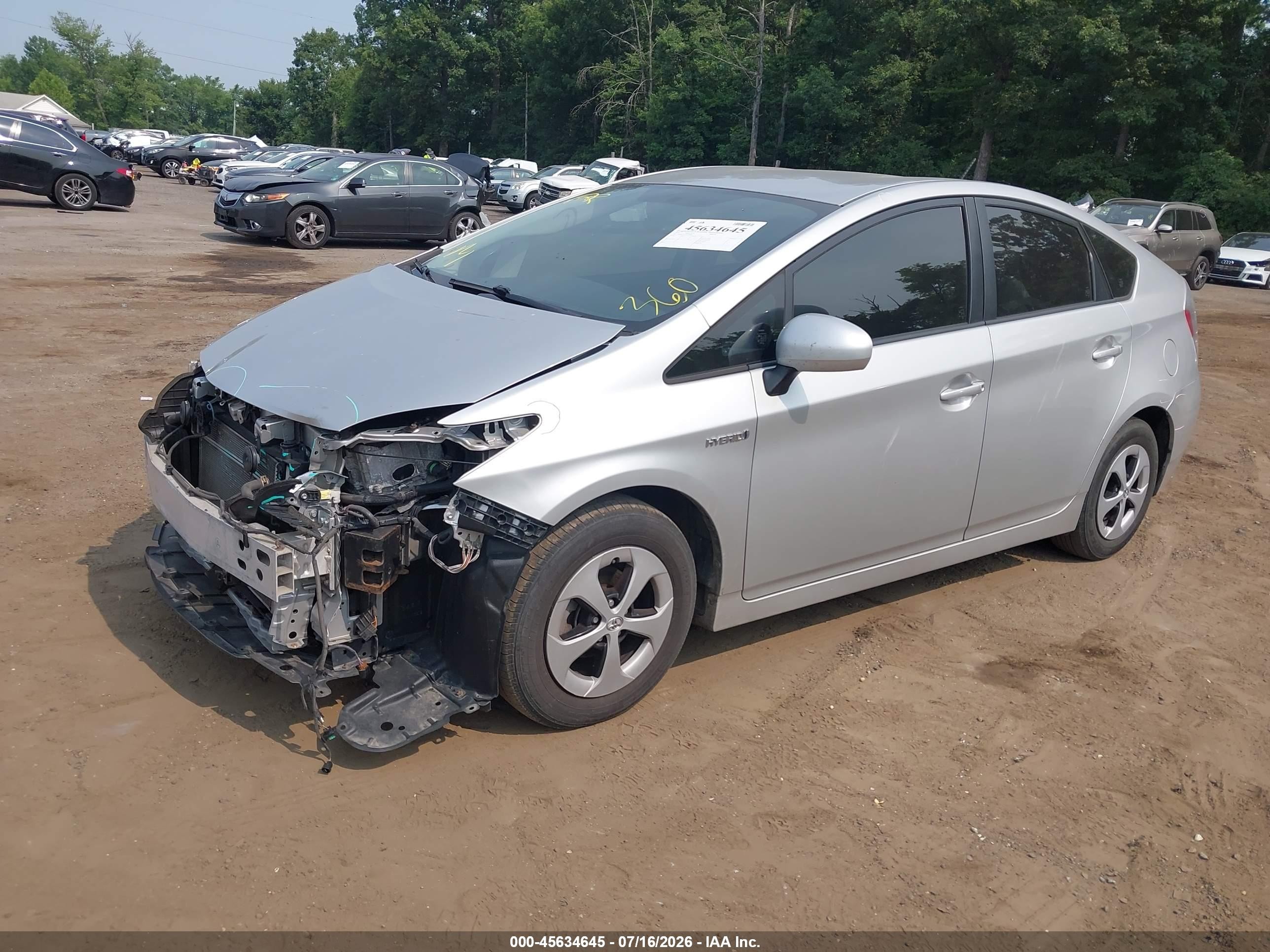 2014 Toyota Prius Two Silver vin: JTDKN3DU5E1766557