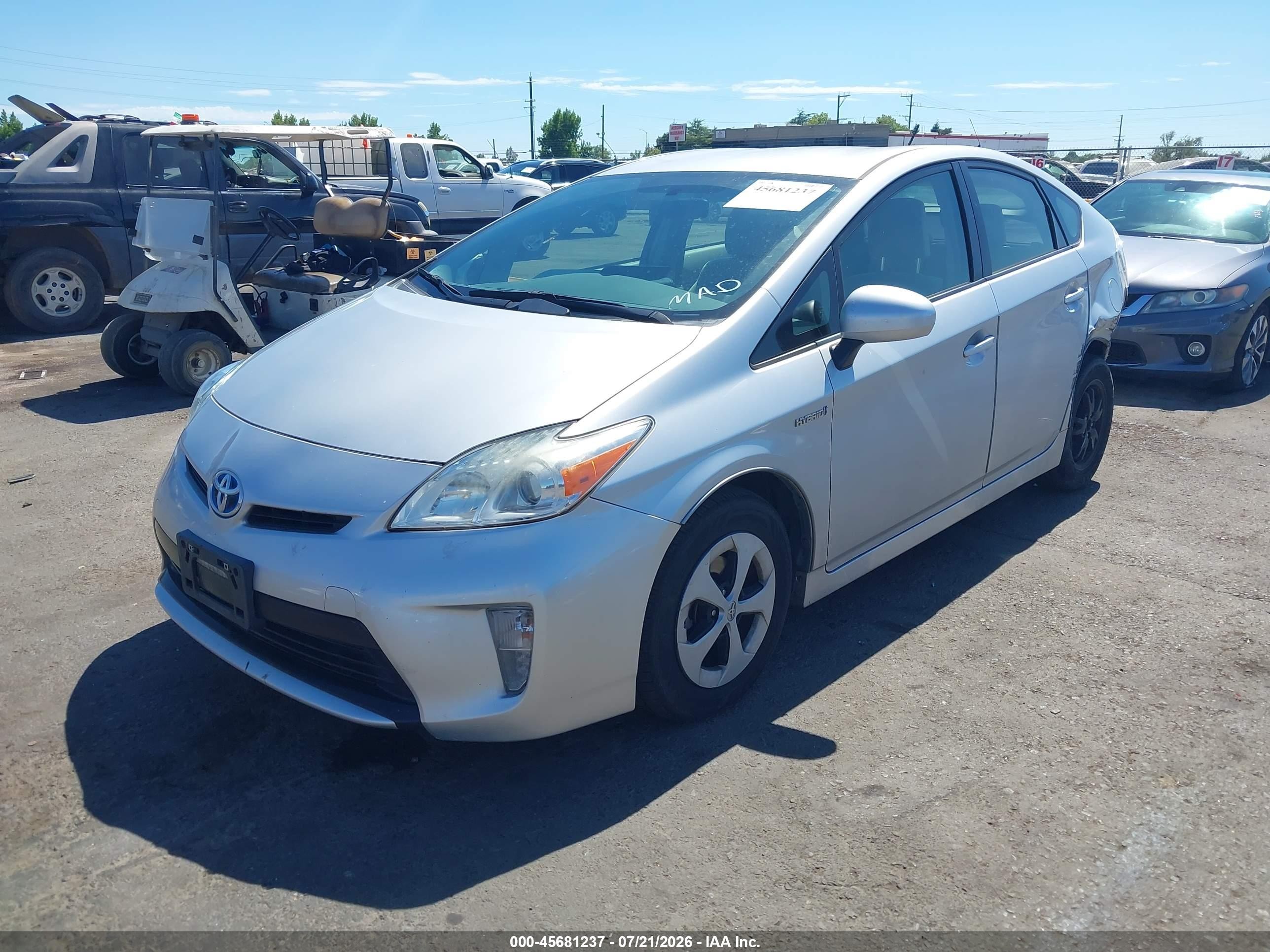 2014 Toyota Prius Two Gray vin: JTDKN3DU5E1820049