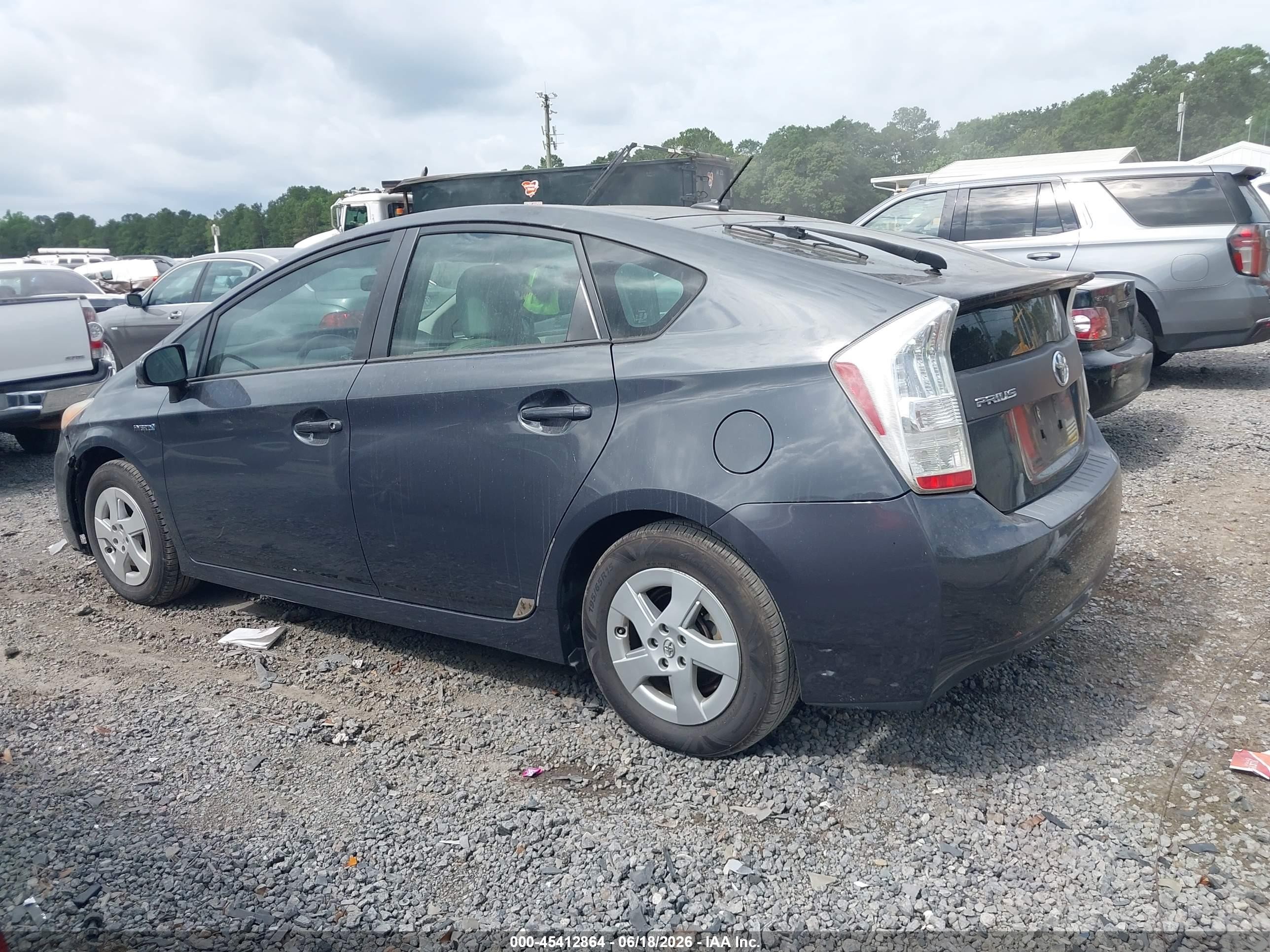 2010 Toyota Prius Iii Gray vin: JTDKN3DU6A0010414