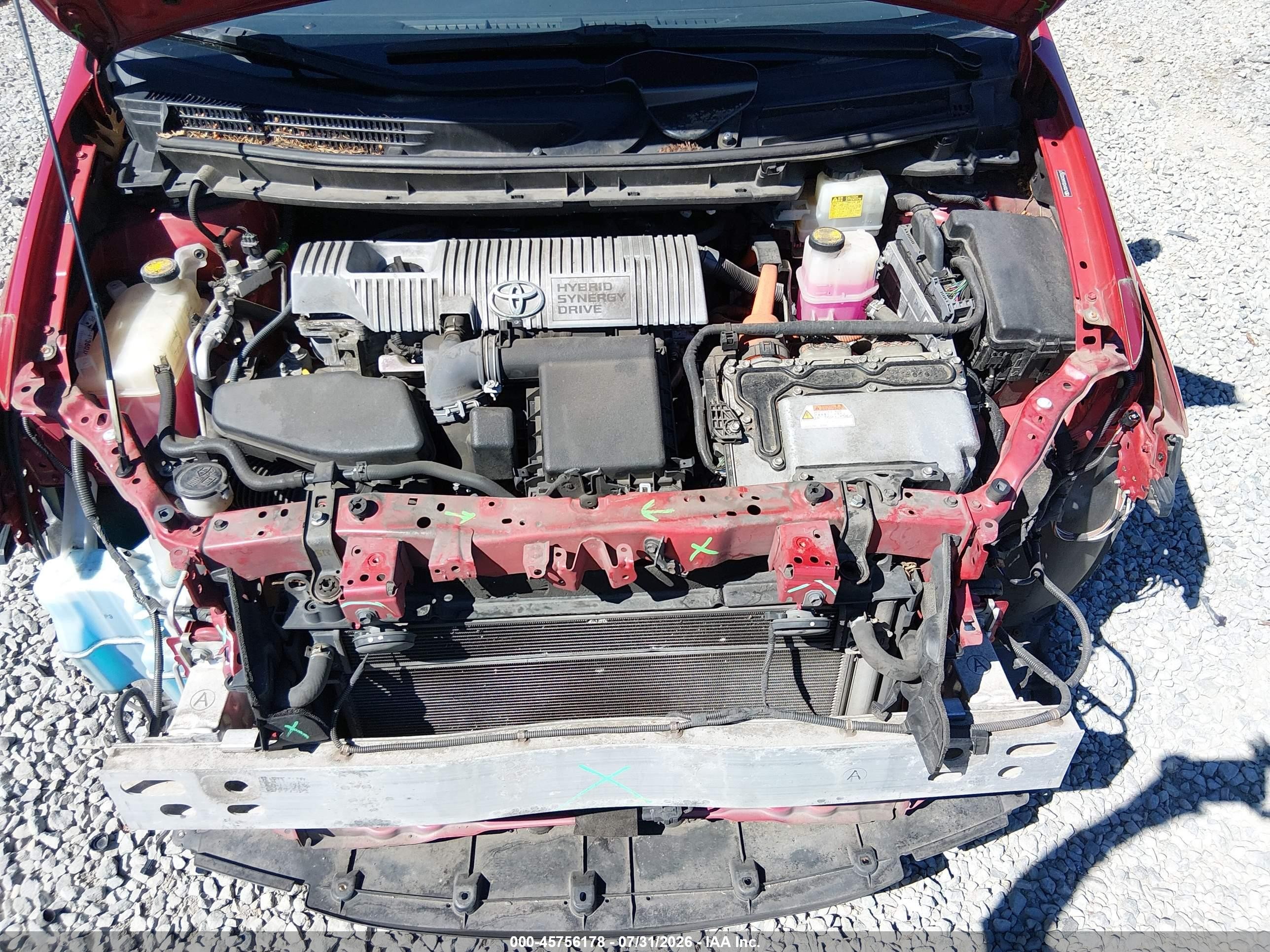 2010 Toyota Prius Ii Red vin: JTDKN3DU6A0022627