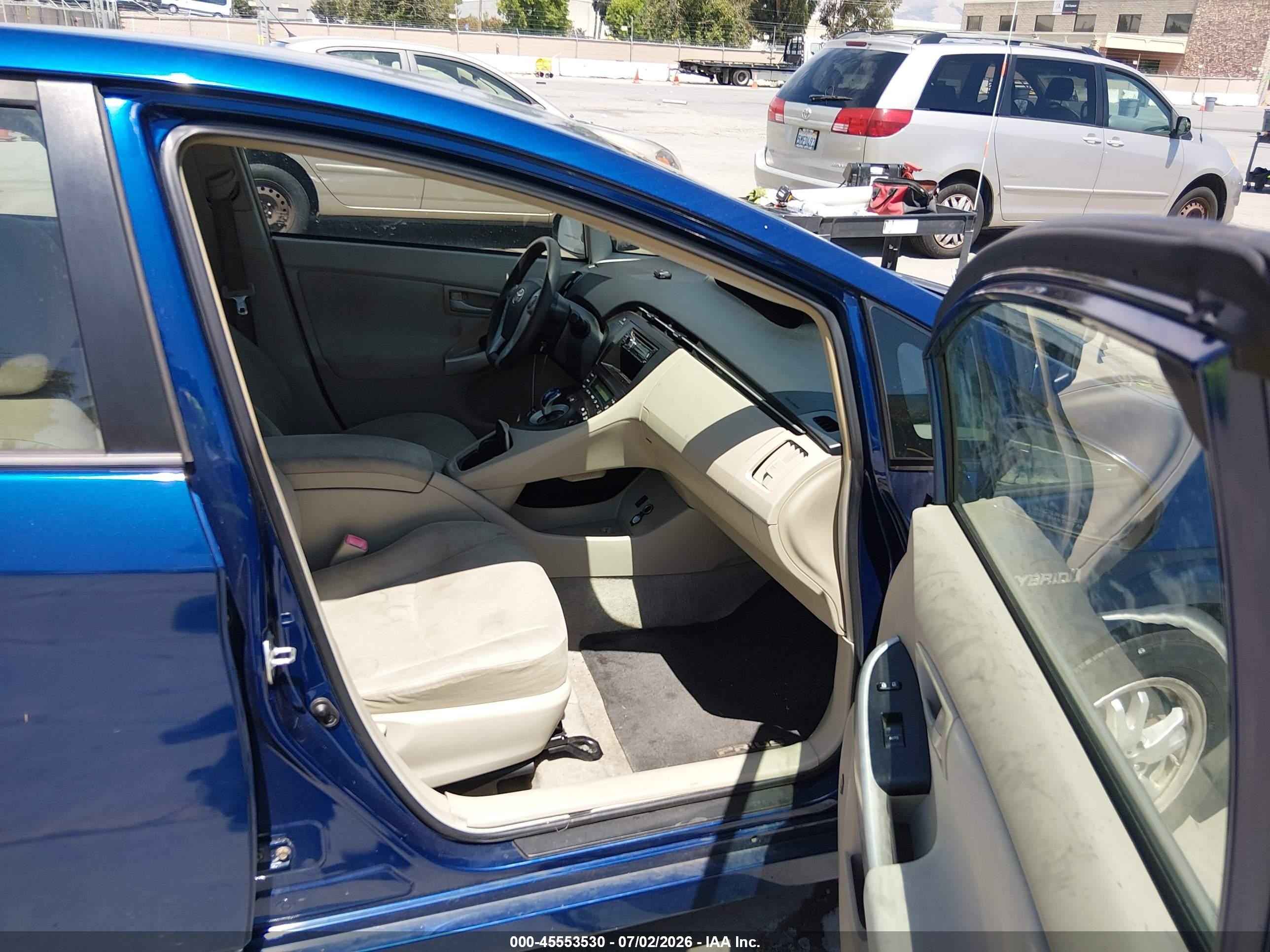 2010 Toyota Prius Iii Синий vin: JTDKN3DU6A0029657