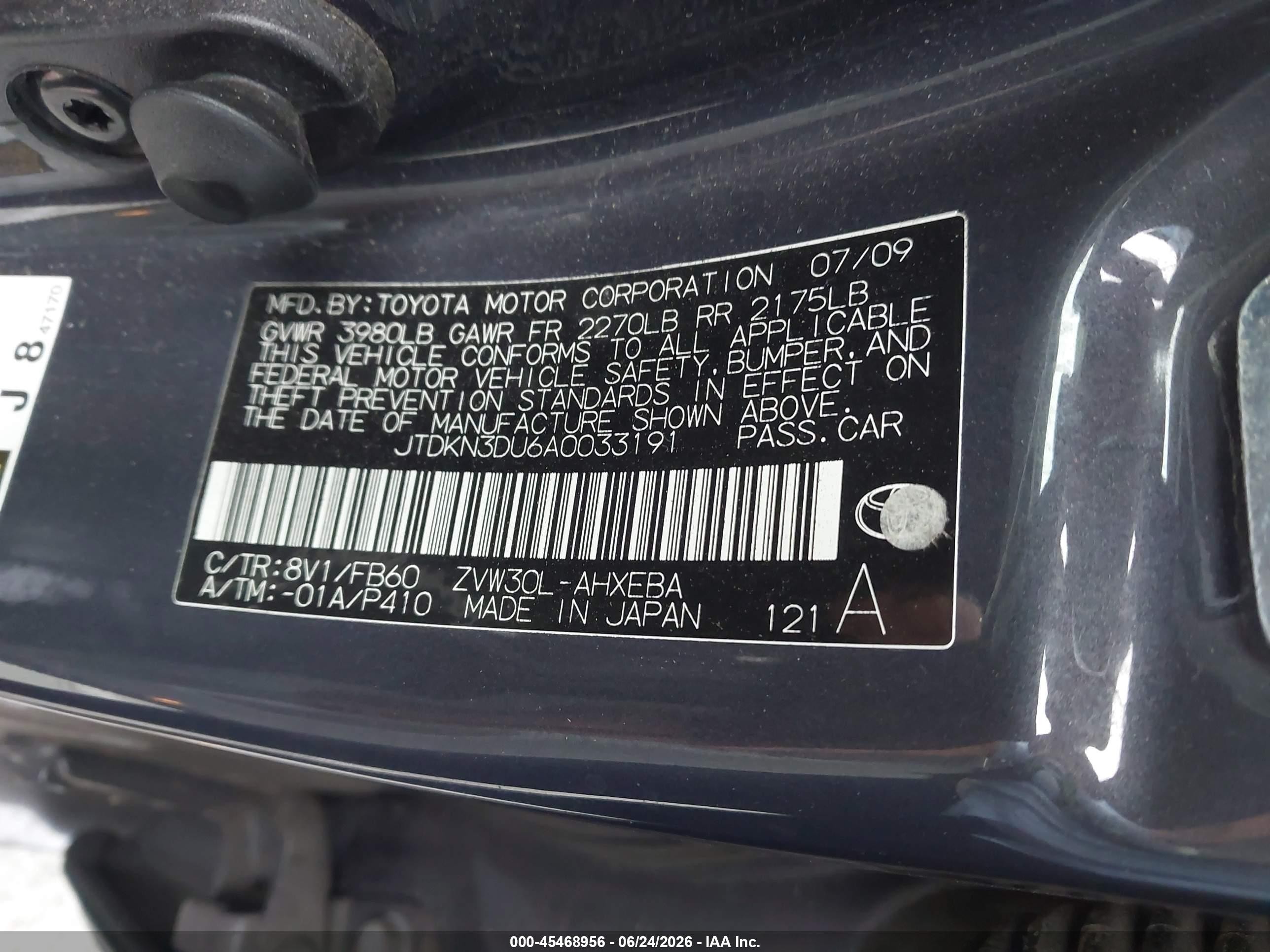2010 Toyota Prius Iii Gray vin: JTDKN3DU6A0033191