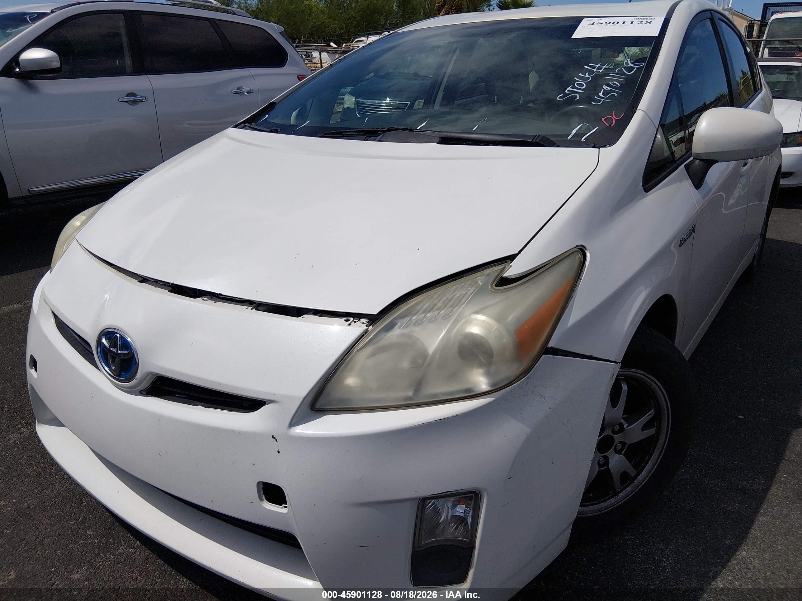 2010 Toyota Prius   White vin: JTDKN3DU6A0061041