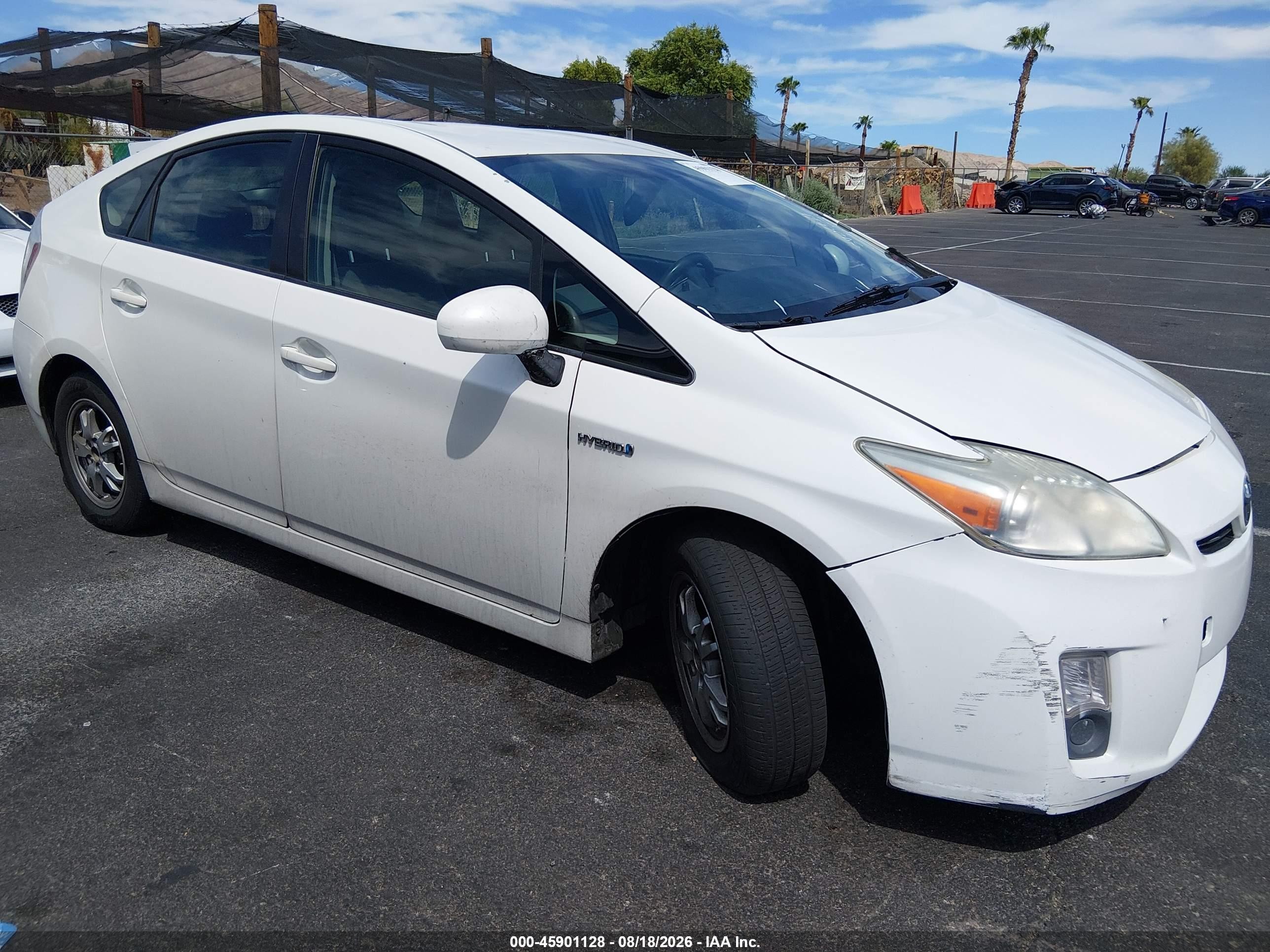 2010 Toyota Prius   White vin: JTDKN3DU6A0061041