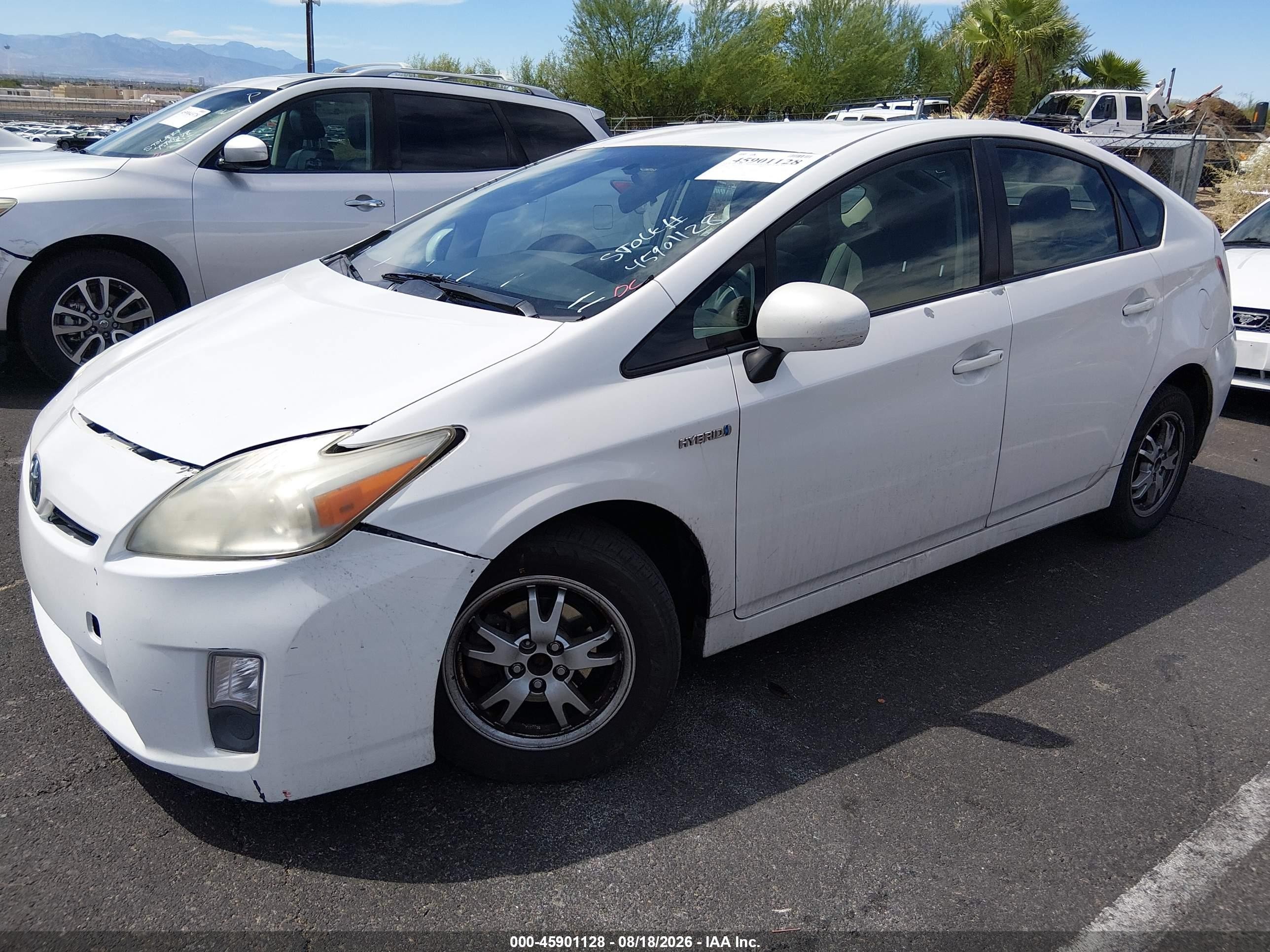 2010 Toyota Prius   White vin: JTDKN3DU6A0061041