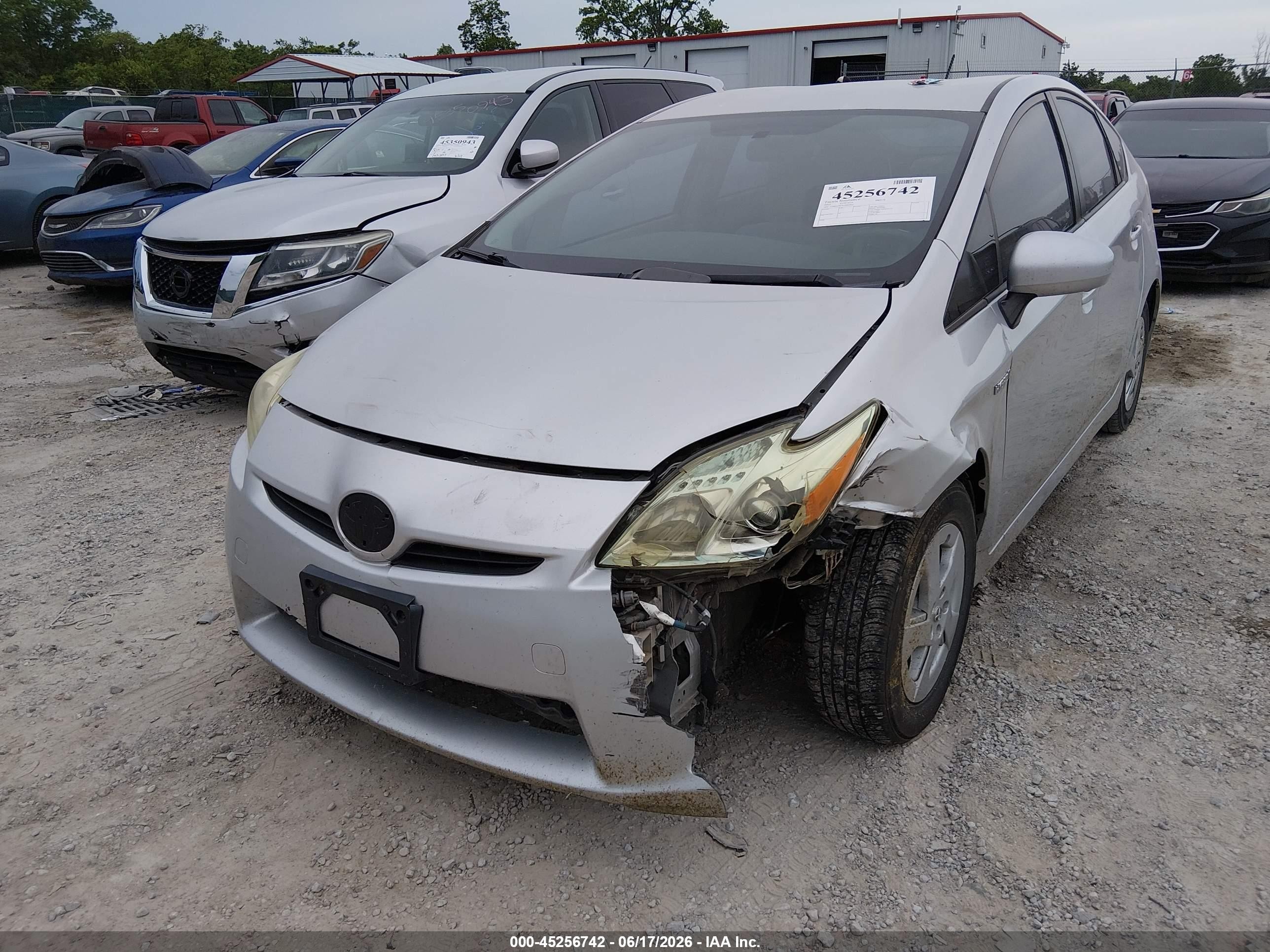 2010 Toyota Prius Ii Silver vin: JTDKN3DU6A0062822
