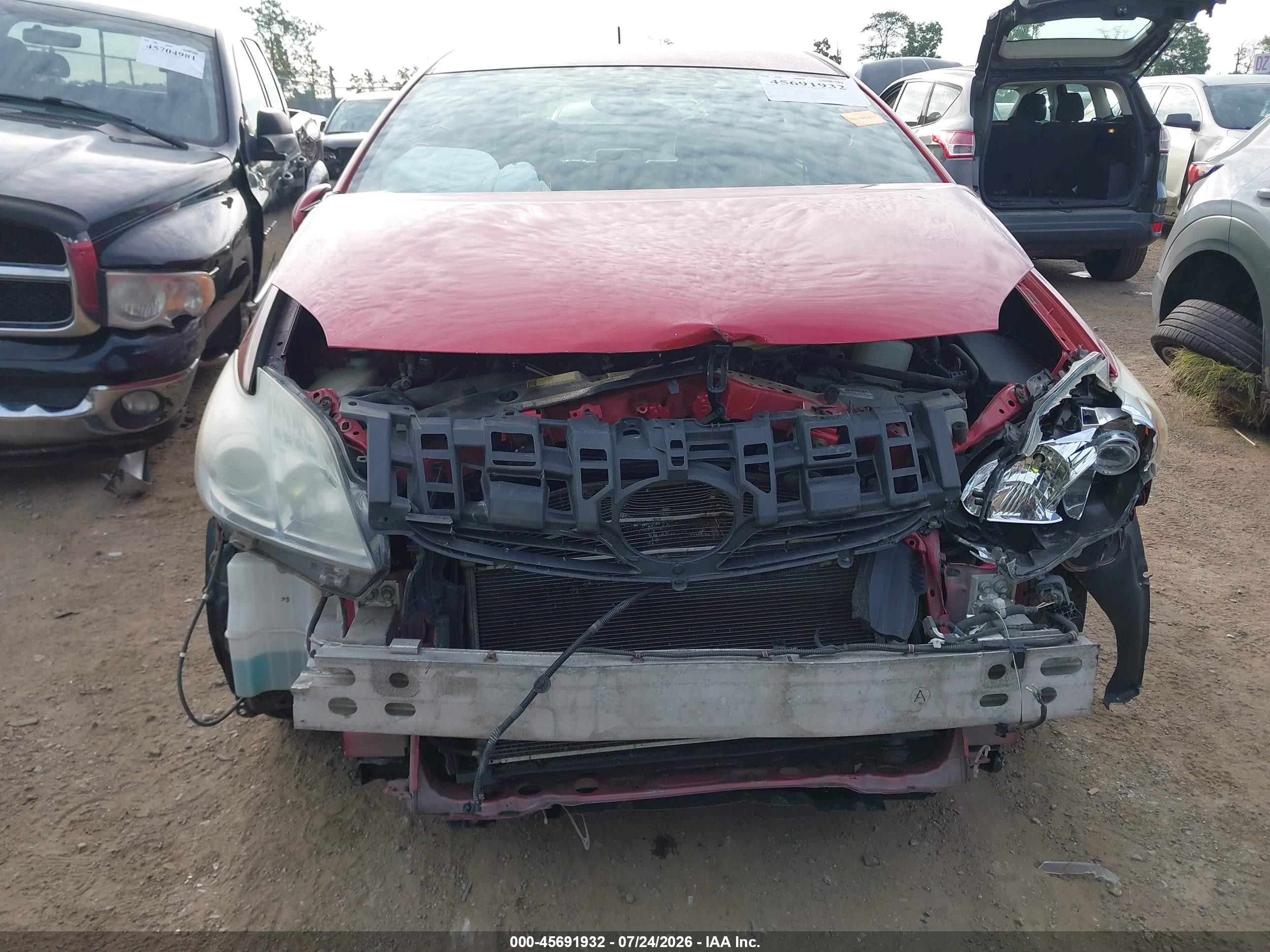 2010 Toyota Prius Iii Red vin: JTDKN3DU6A0067017