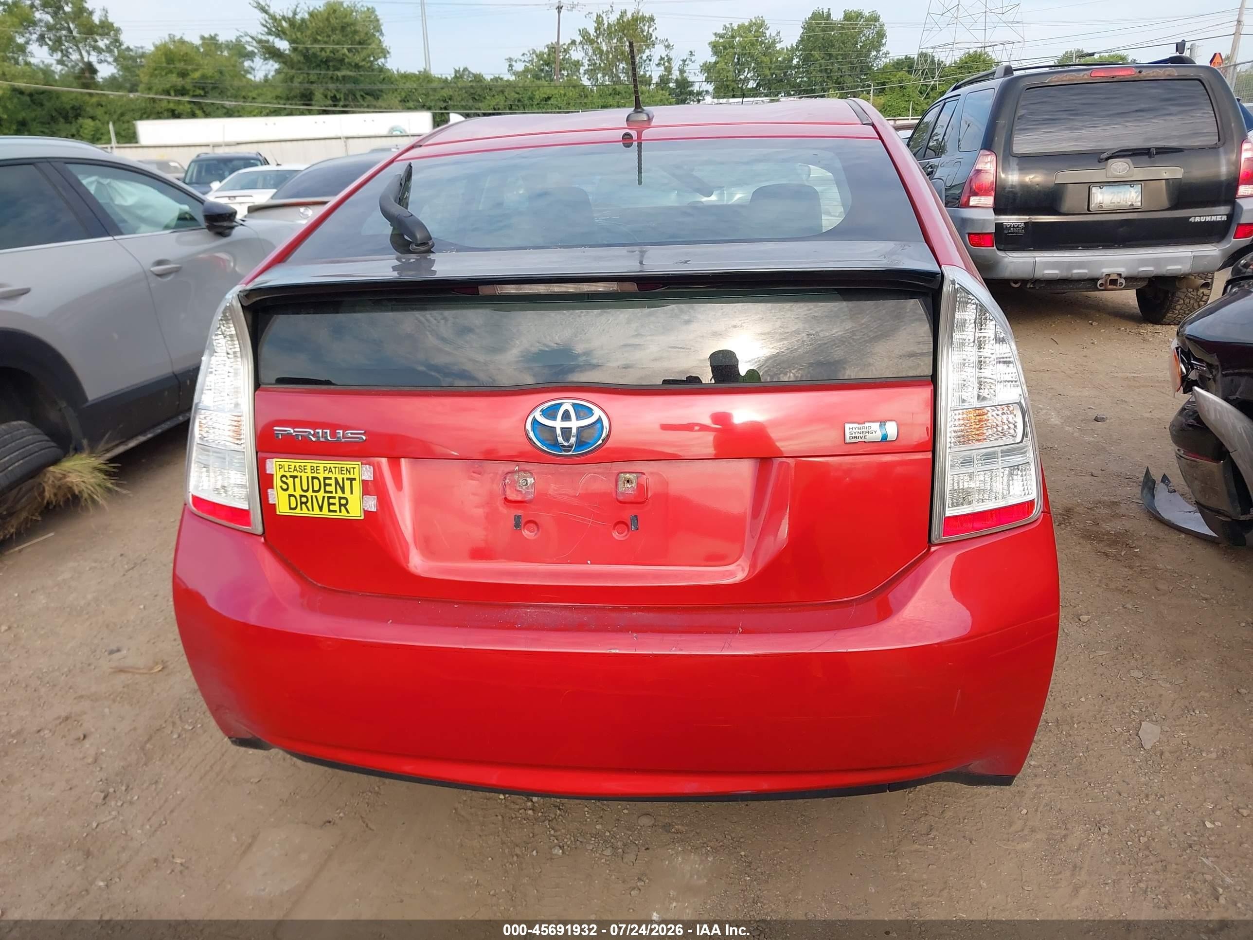 2010 Toyota Prius Iii Red vin: JTDKN3DU6A0067017