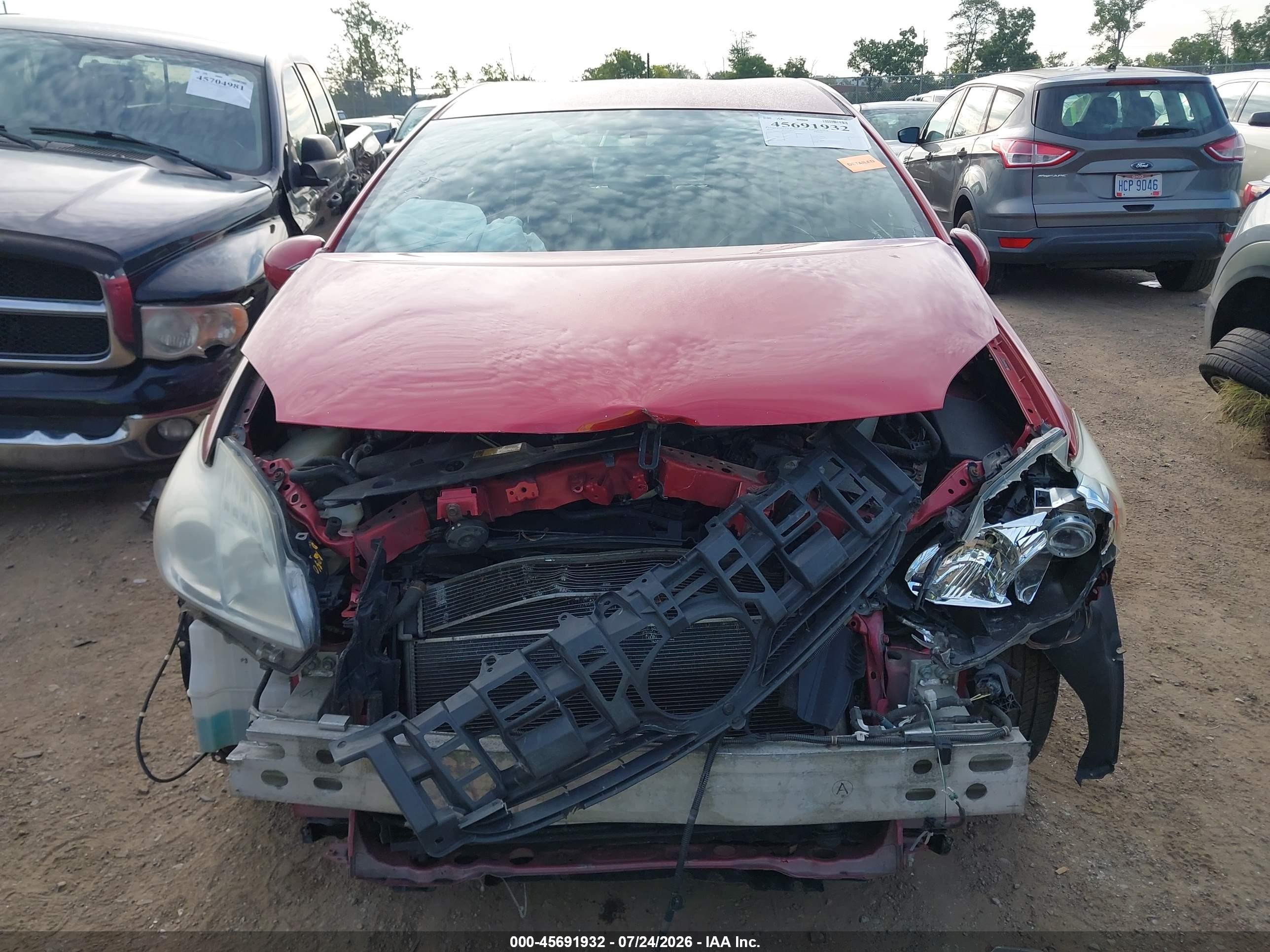 2010 Toyota Prius Iii Red vin: JTDKN3DU6A0067017