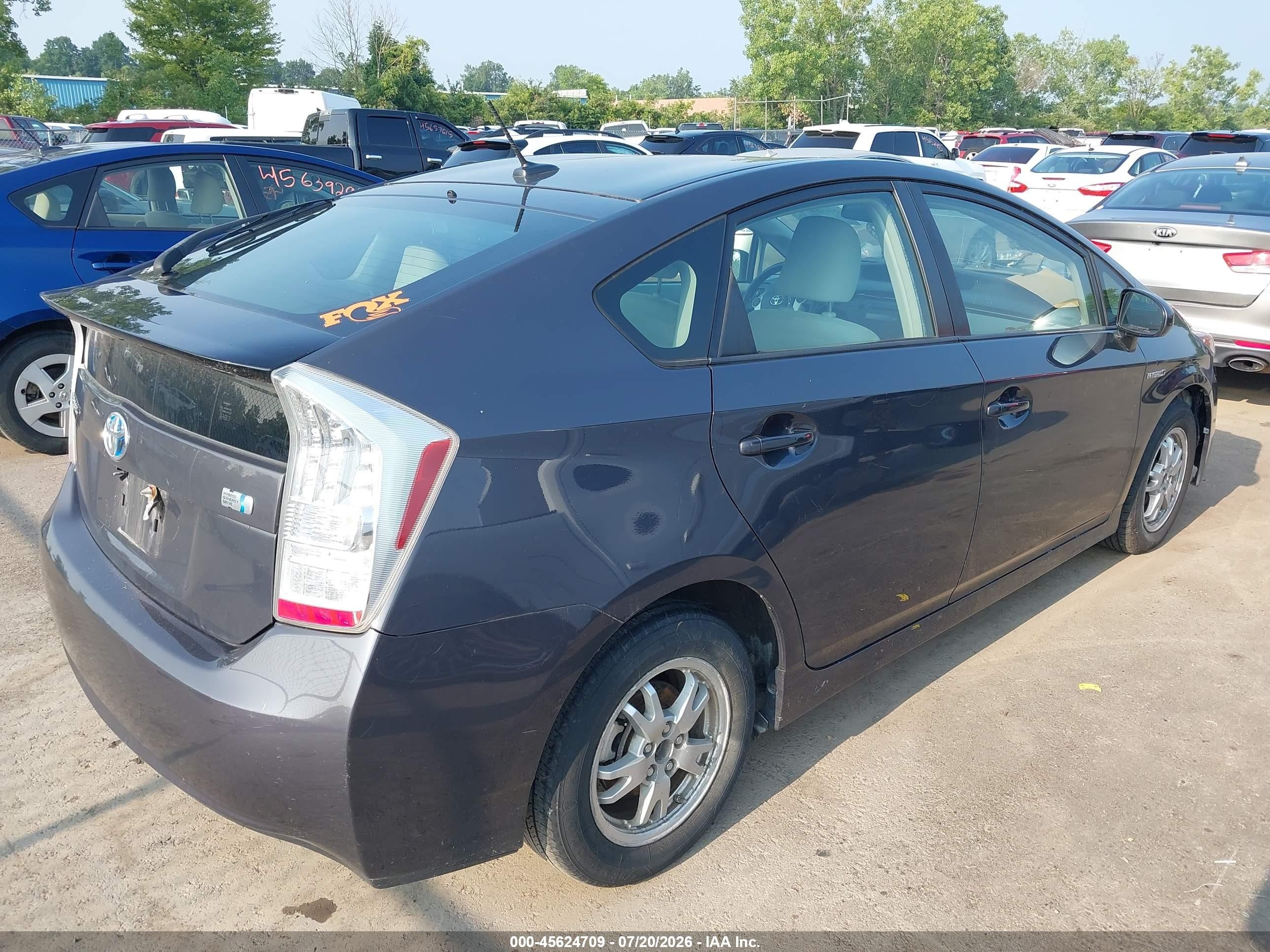 2010 Toyota Prius Ii Серый vin: JTDKN3DU6A0075733