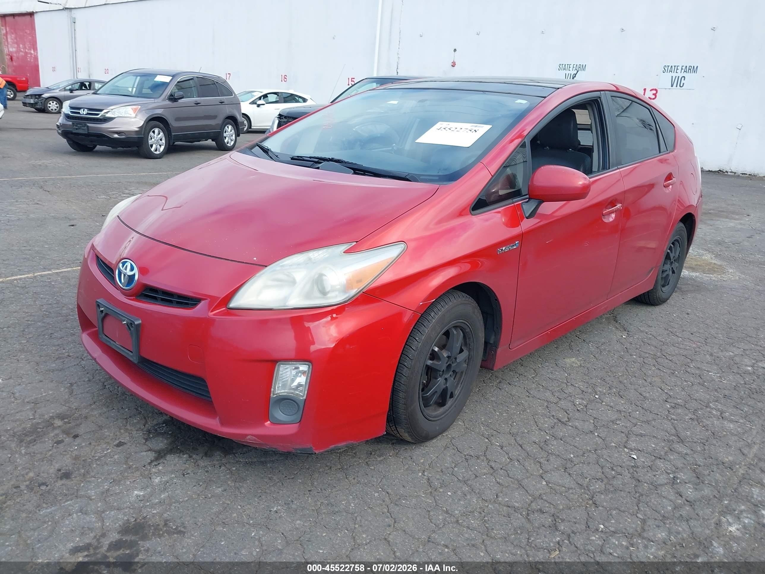 2010 Toyota Prius Iii Red vin: JTDKN3DU6A0084030