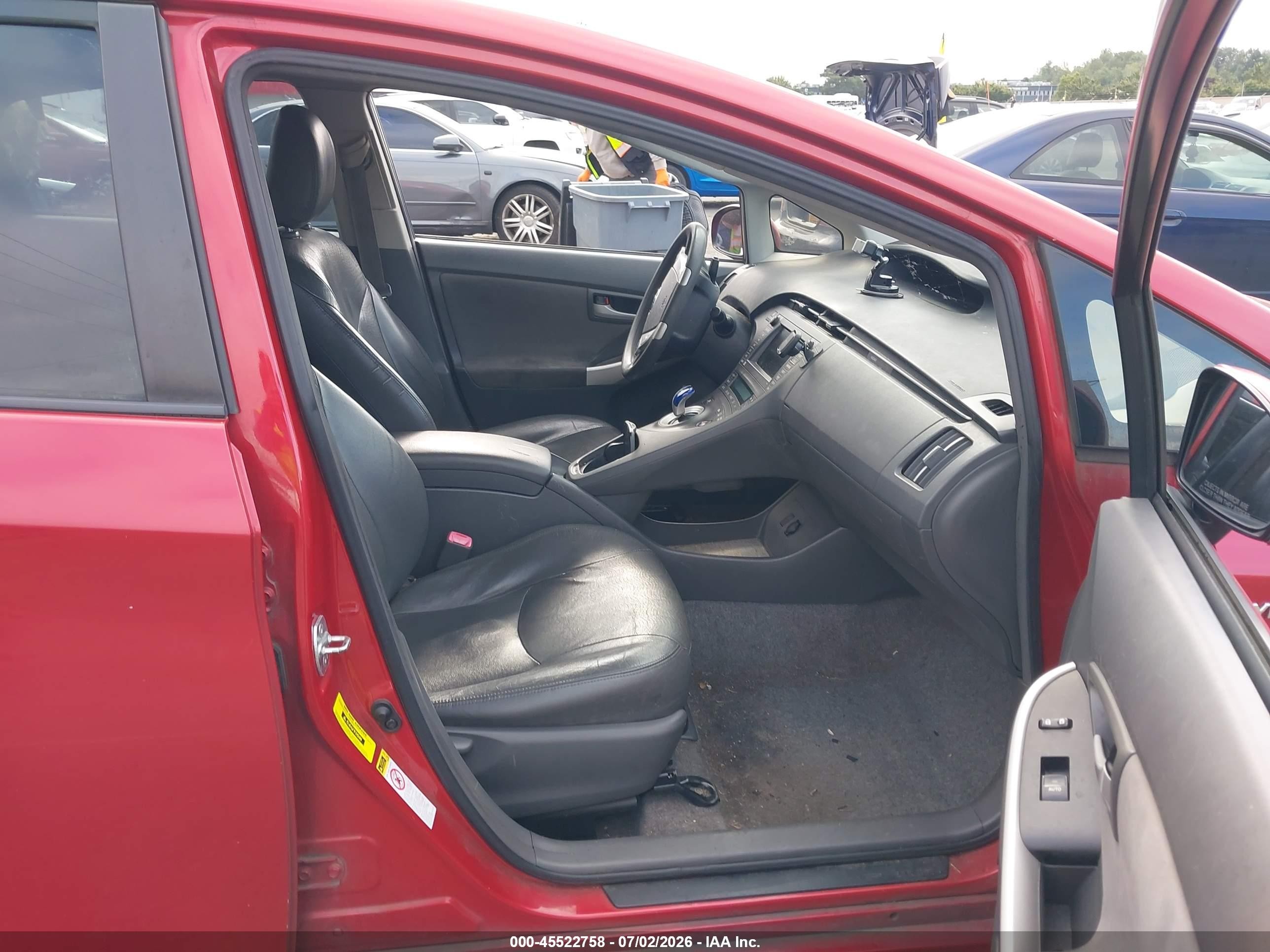 2010 Toyota Prius Iii Red vin: JTDKN3DU6A0084030
