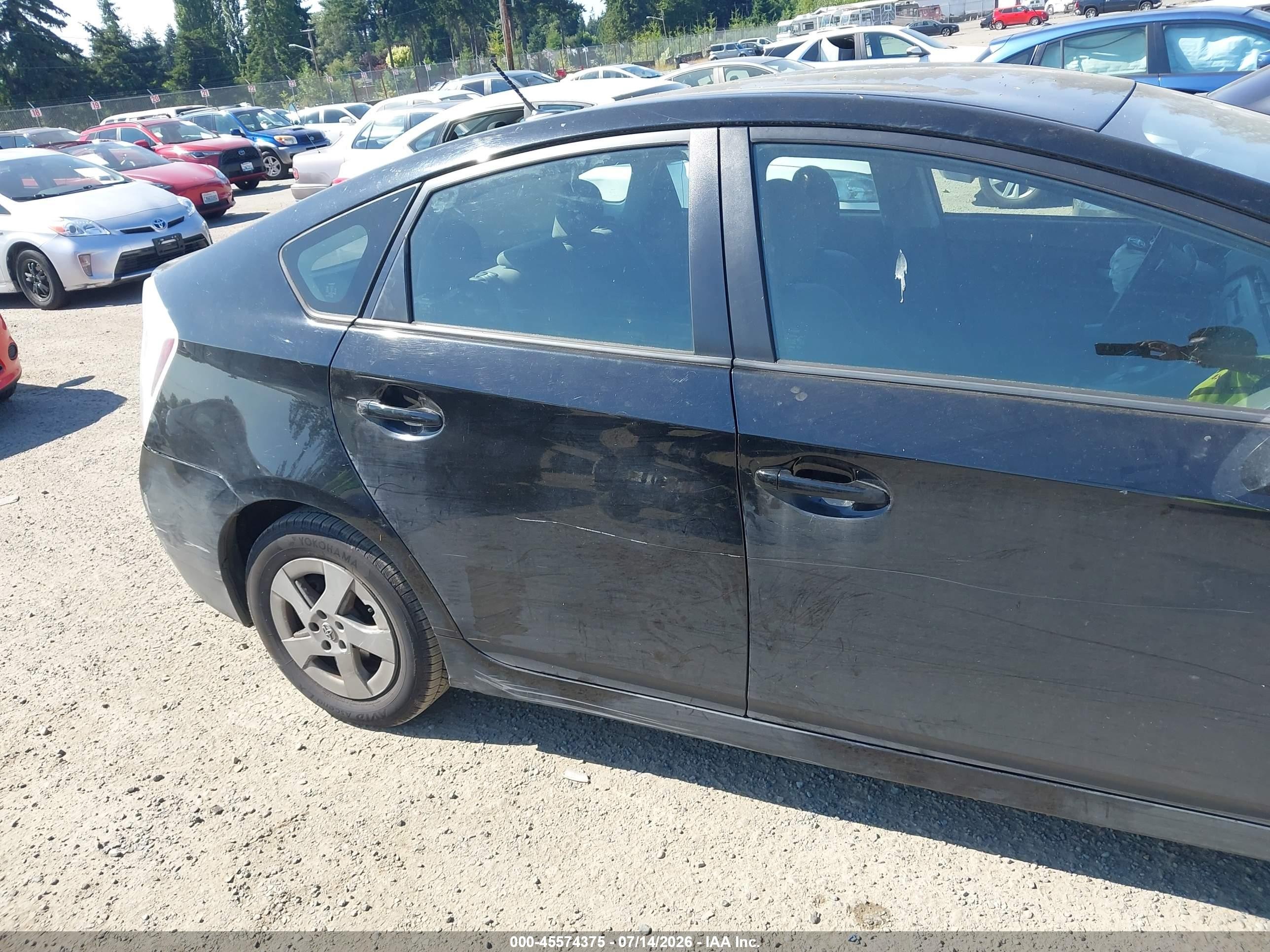 2010 Toyota Prius Ii Black vin: JTDKN3DU6A0084531