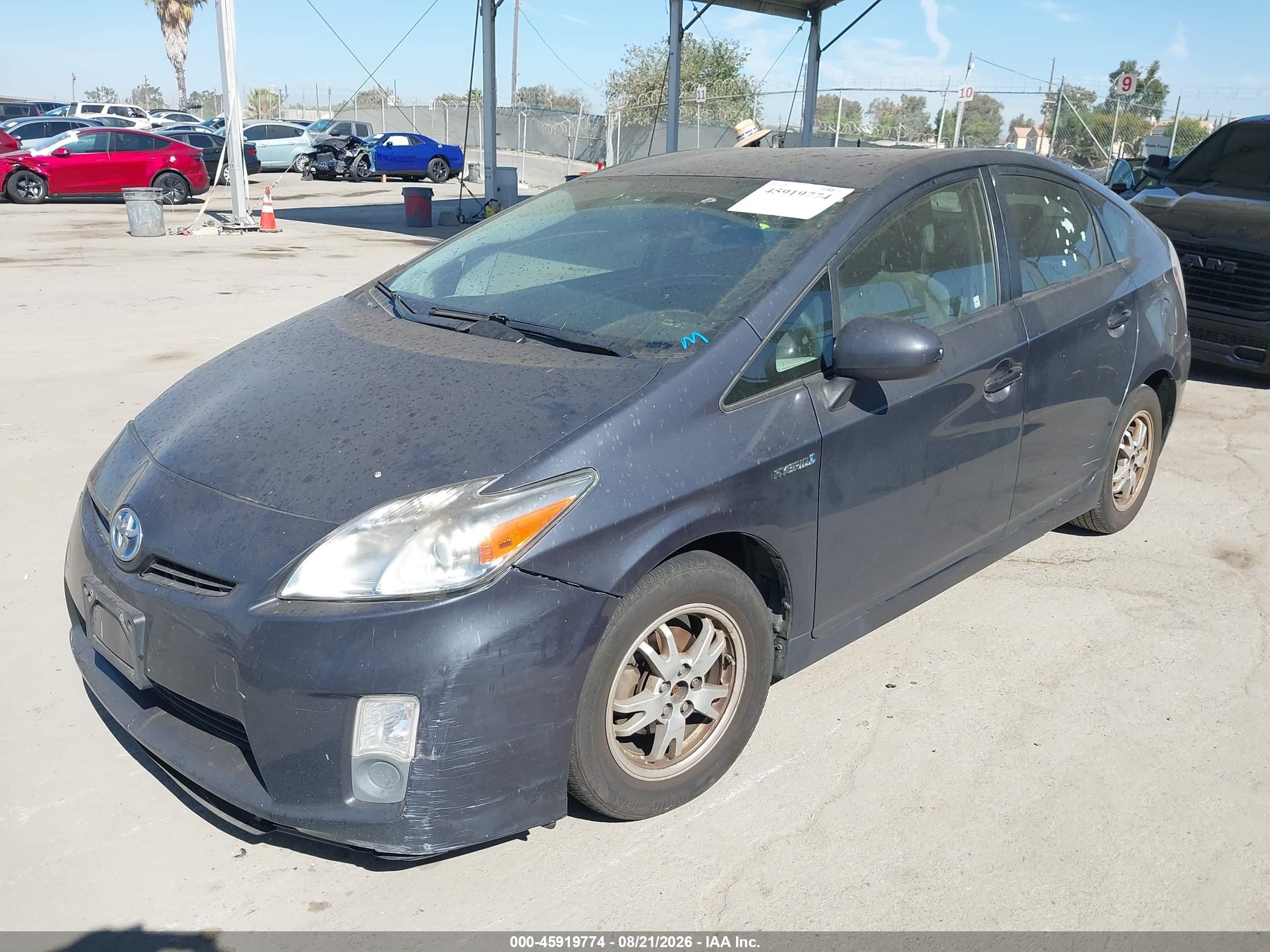 2010 Toyota Prius Ii Gray vin: JTDKN3DU6A0102736
