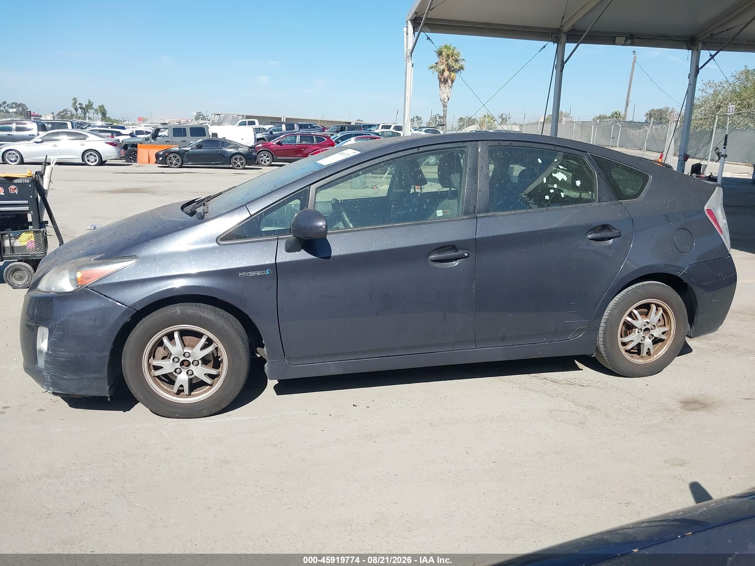 2010 Toyota Prius Ii Gray vin: JTDKN3DU6A0102736