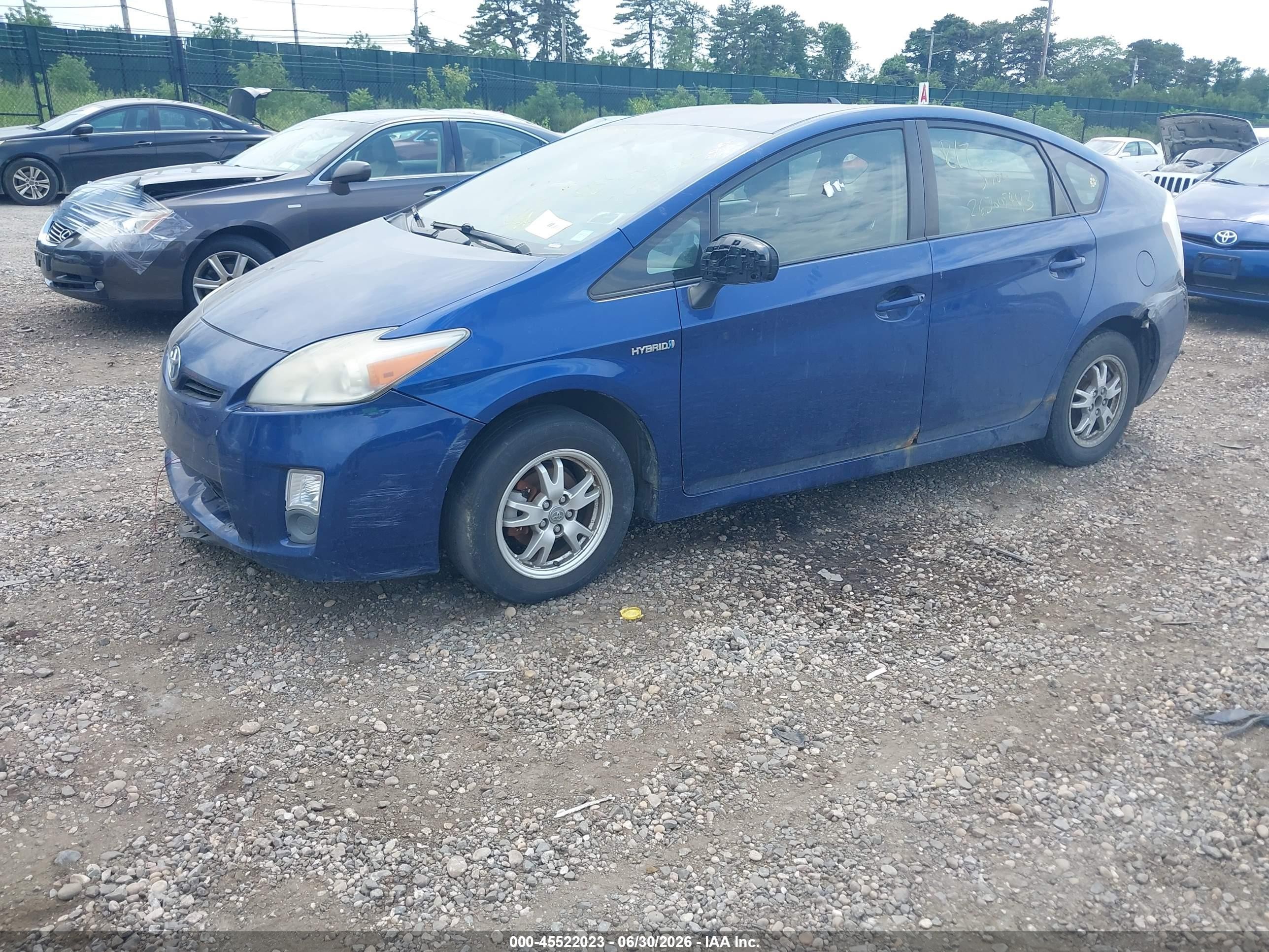 2010 Toyota Prius Ii Blue vin: JTDKN3DU6A0106611