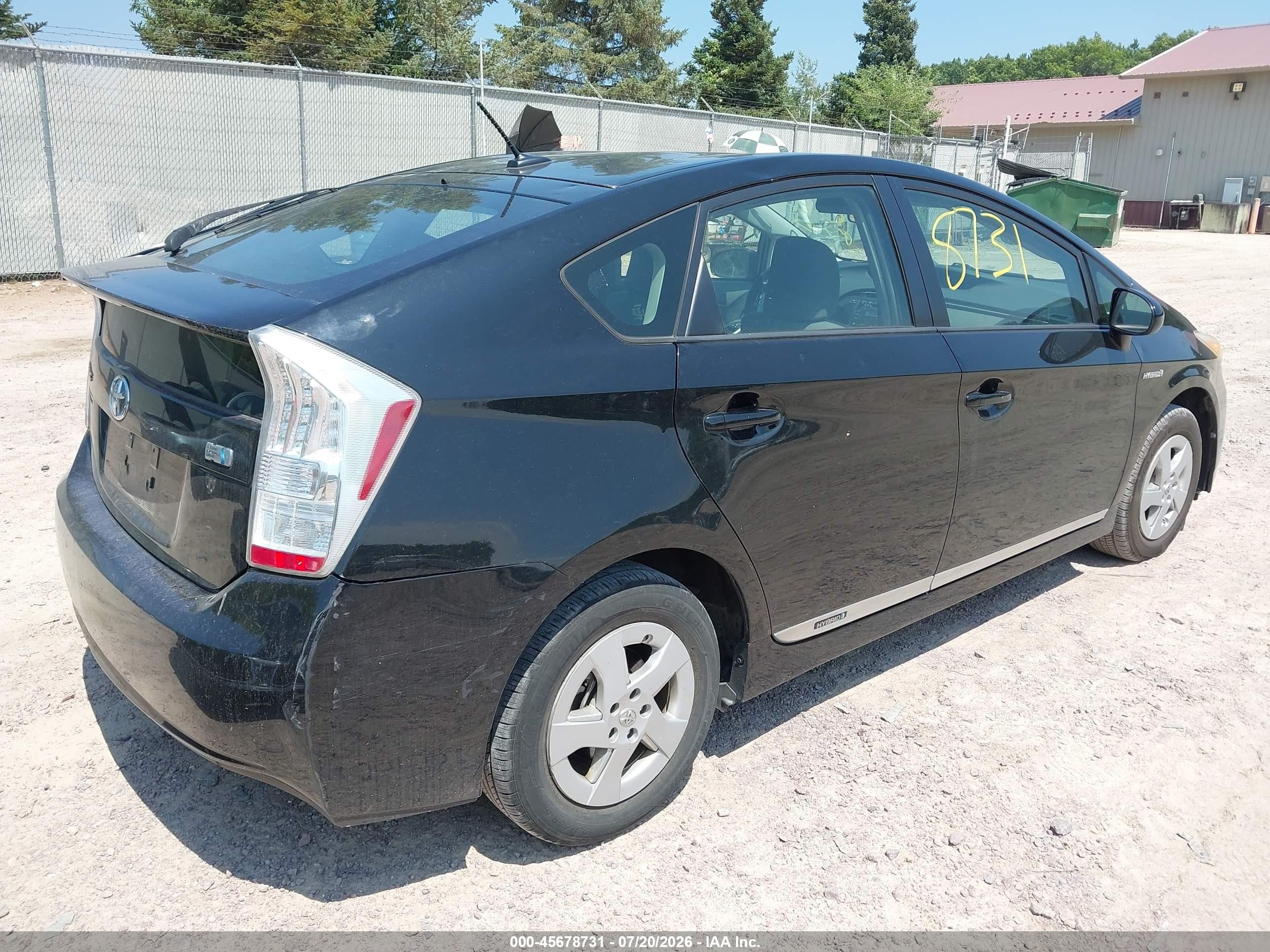 2010 Toyota Prius Iii Black vin: JTDKN3DU6A0123652
