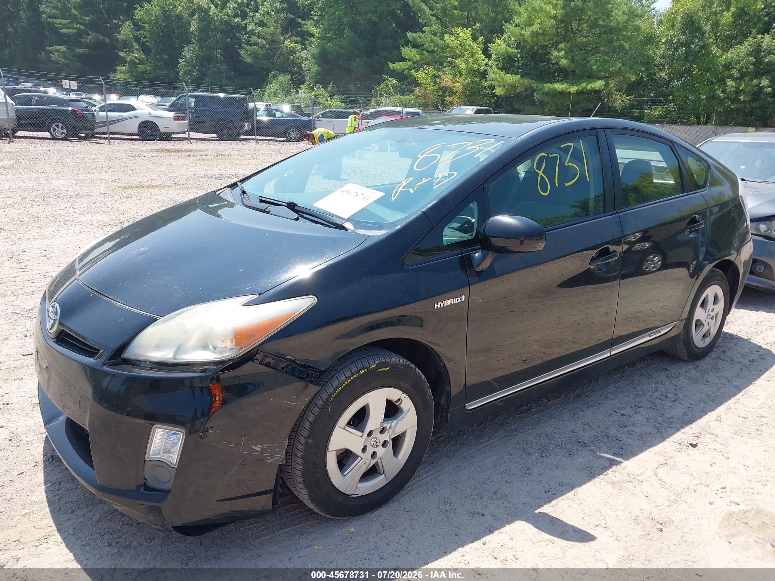 2010 Toyota Prius Iii Black vin: JTDKN3DU6A0123652