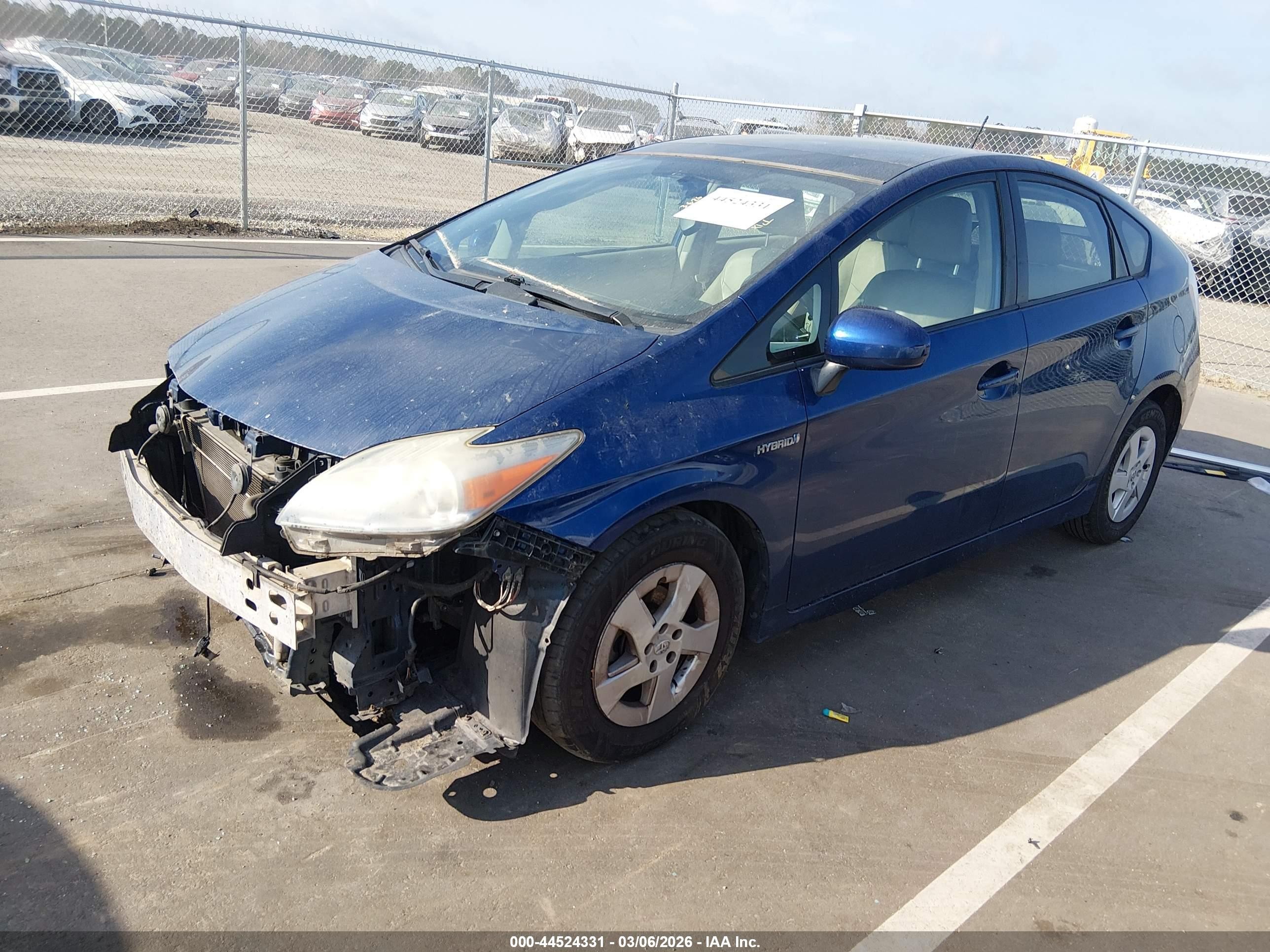 2010 Toyota Prius Iv Blue vin: JTDKN3DU6A0155775