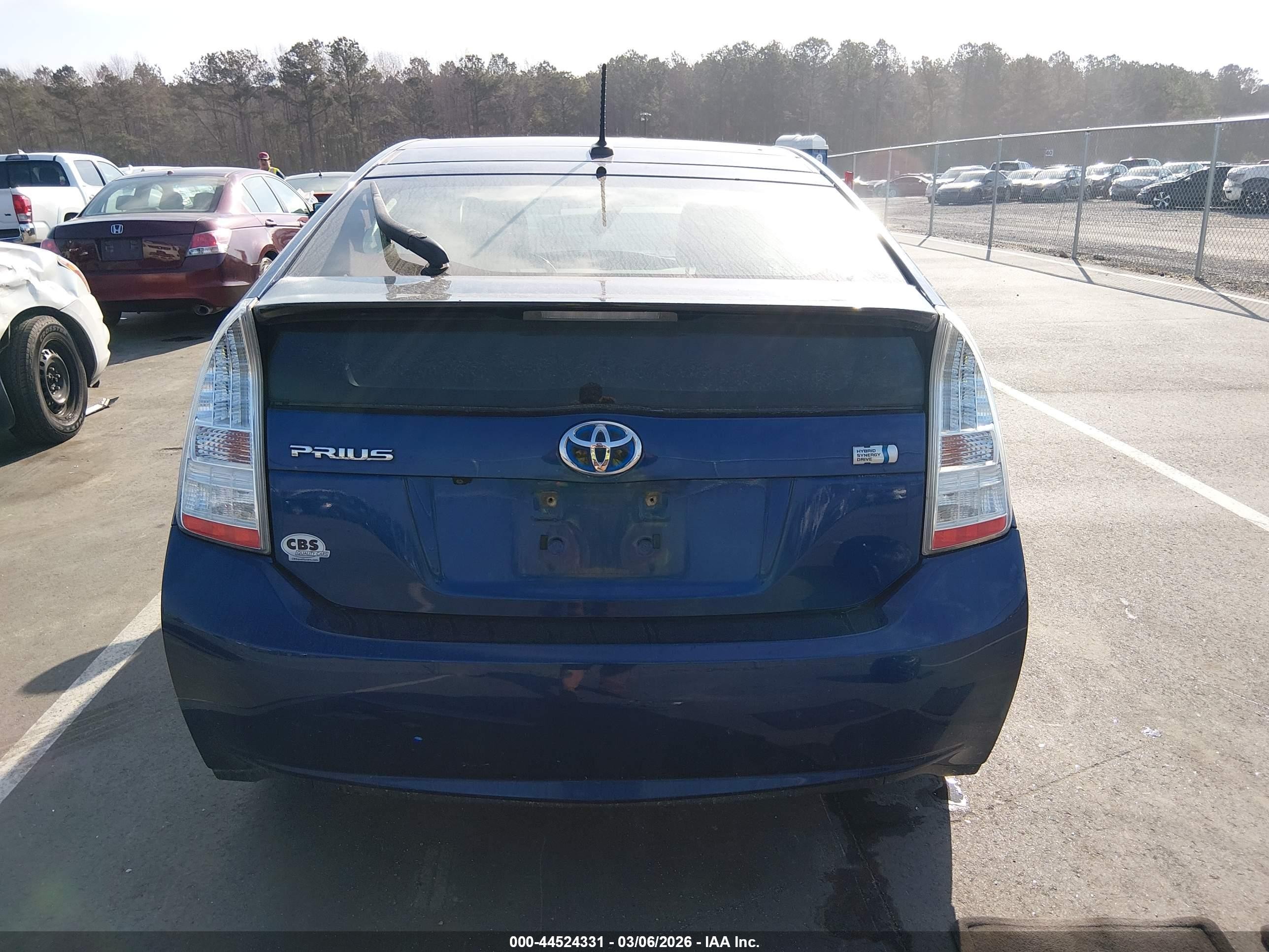 2010 Toyota Prius Iv Blue vin: JTDKN3DU6A0155775