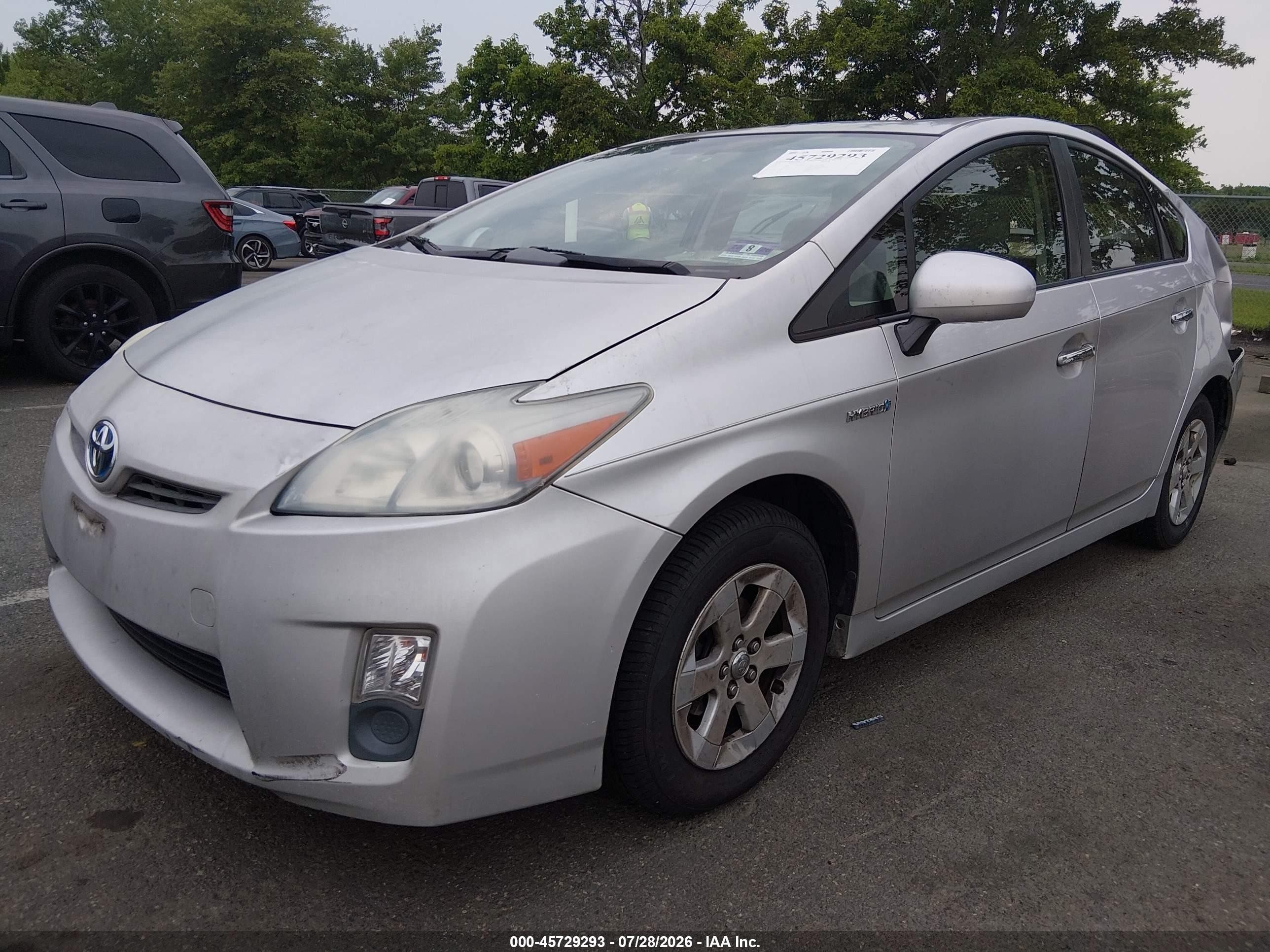 2010 Toyota Prius   Silver vin: JTDKN3DU6A0165884