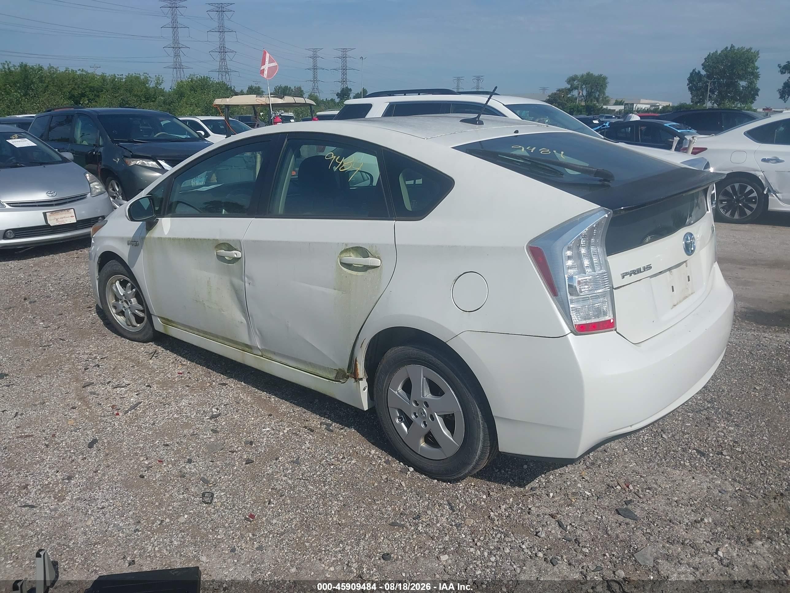 2010 Toyota Prius Iii White vin: JTDKN3DU6A0169787