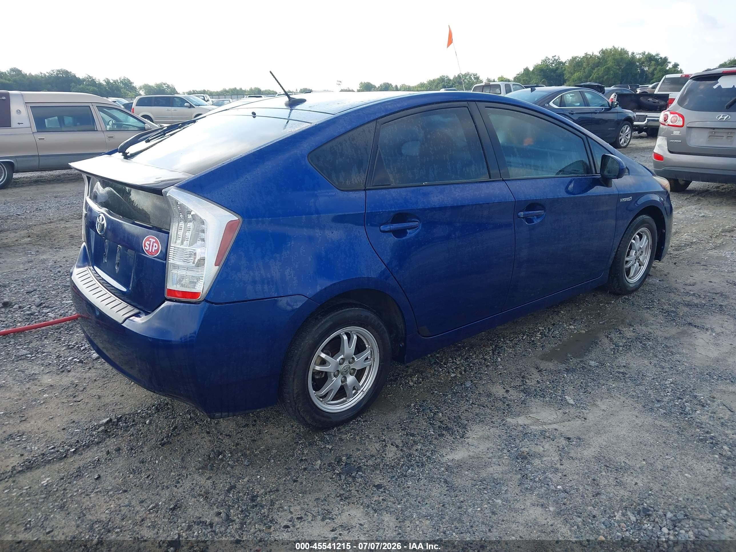 2010 Toyota Prius Iii Blue vin: JTDKN3DU6A0180191
