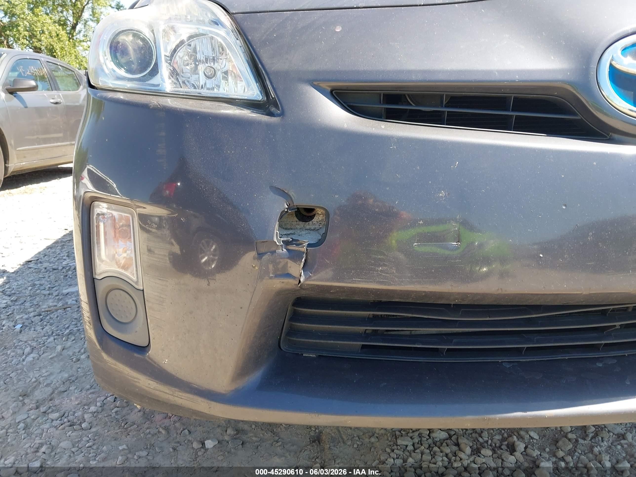 2010 Toyota Prius Iv Gray vin: JTDKN3DU6A0193233