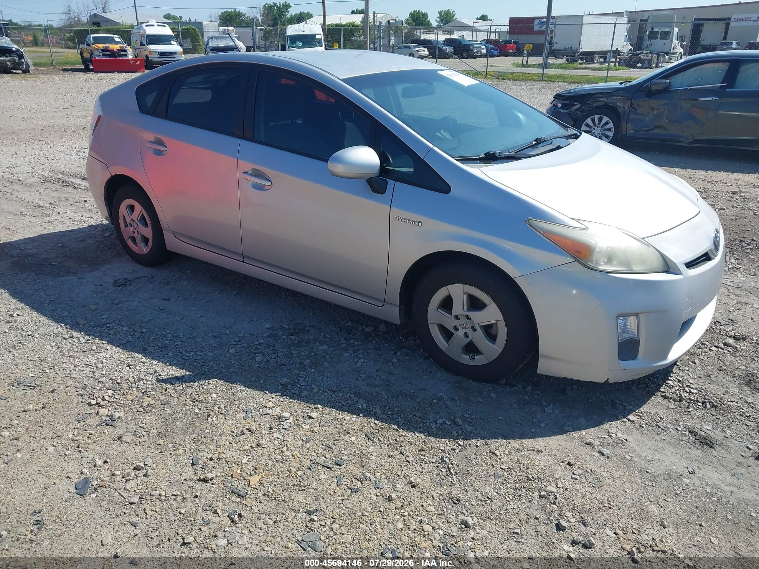 2010 Toyota Prius Ii Silver vin: JTDKN3DU6A0204618