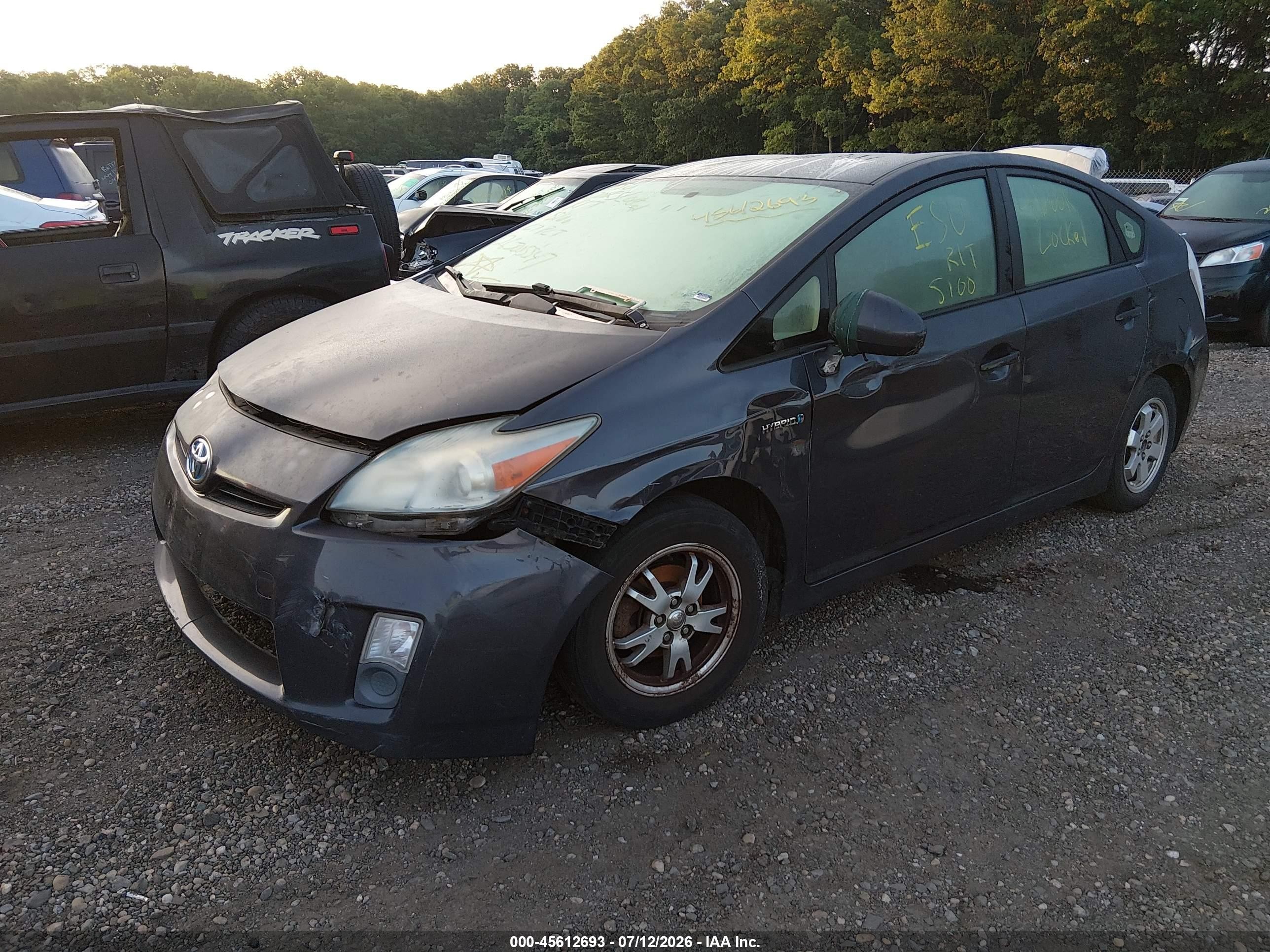 2010 Toyota Prius Iii Gray vin: JTDKN3DU6A0206899