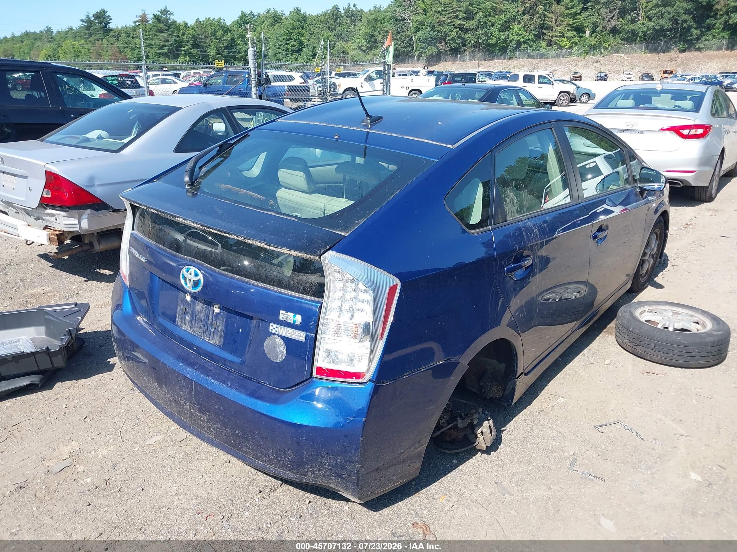 2010 Toyota Prius Ii Синий vin: JTDKN3DU6A0218731