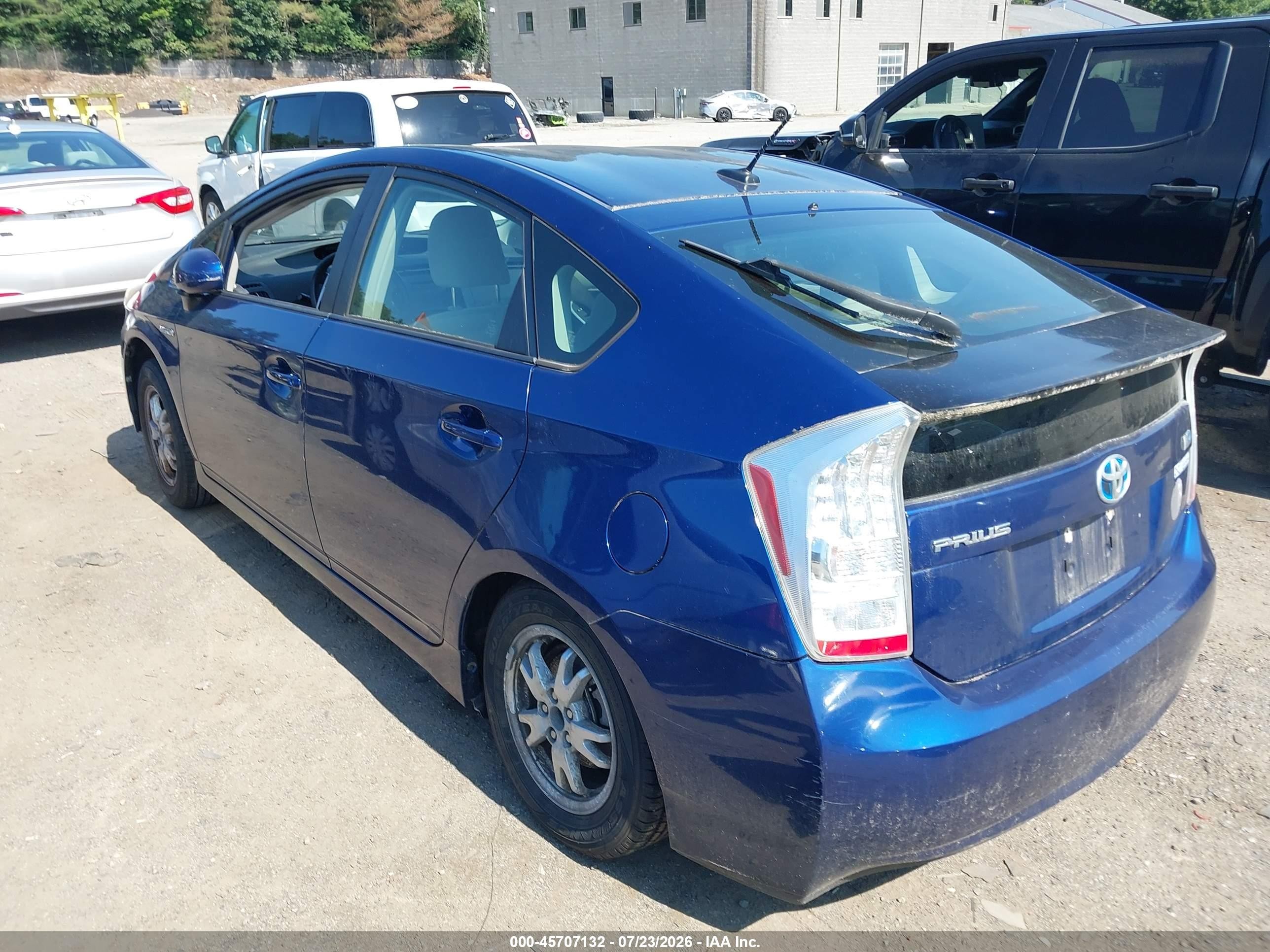 2010 Toyota Prius Ii Синий vin: JTDKN3DU6A0218731