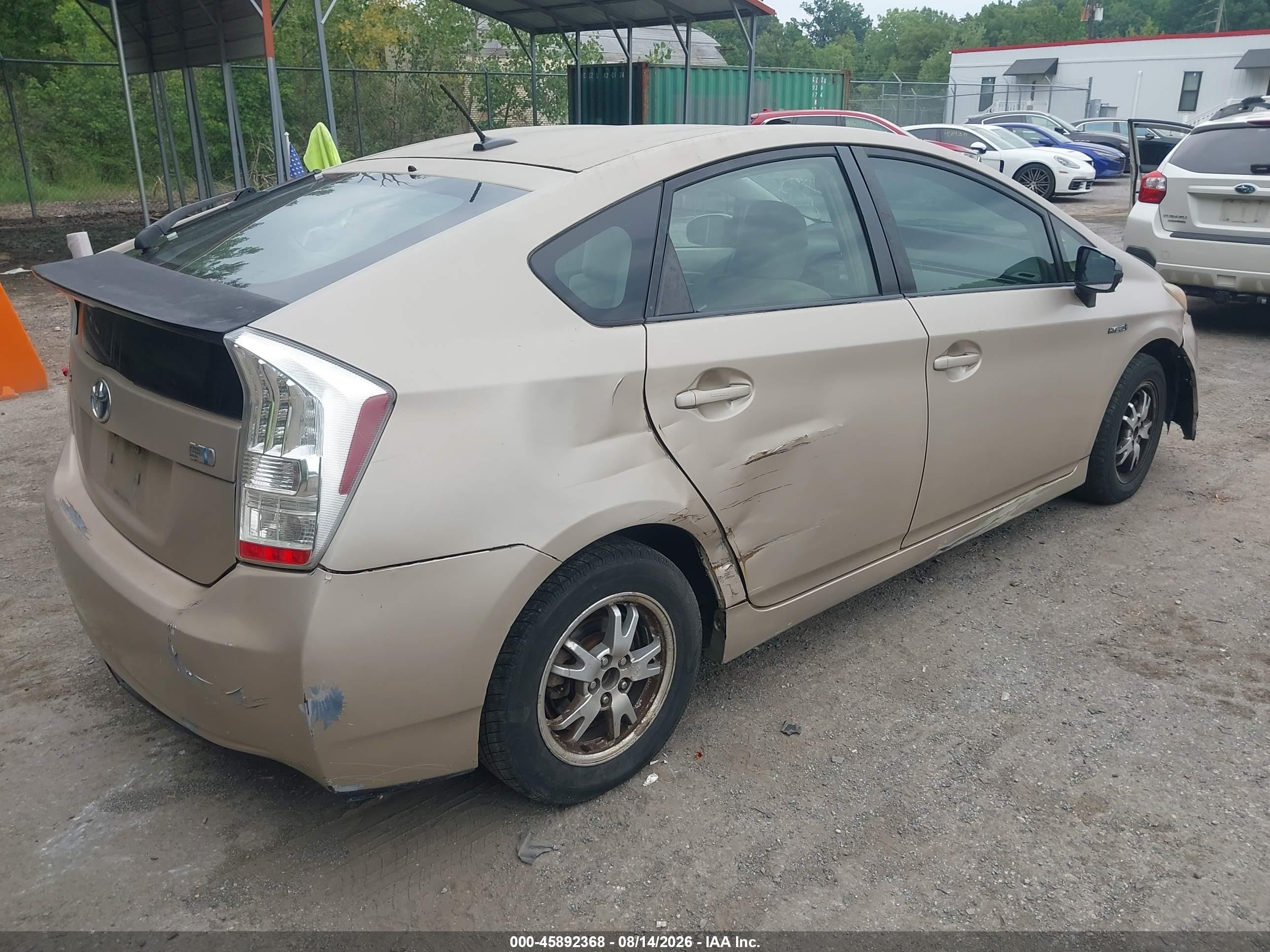 2010 Toyota Prius Ii Gold vin: JTDKN3DU6A1006230