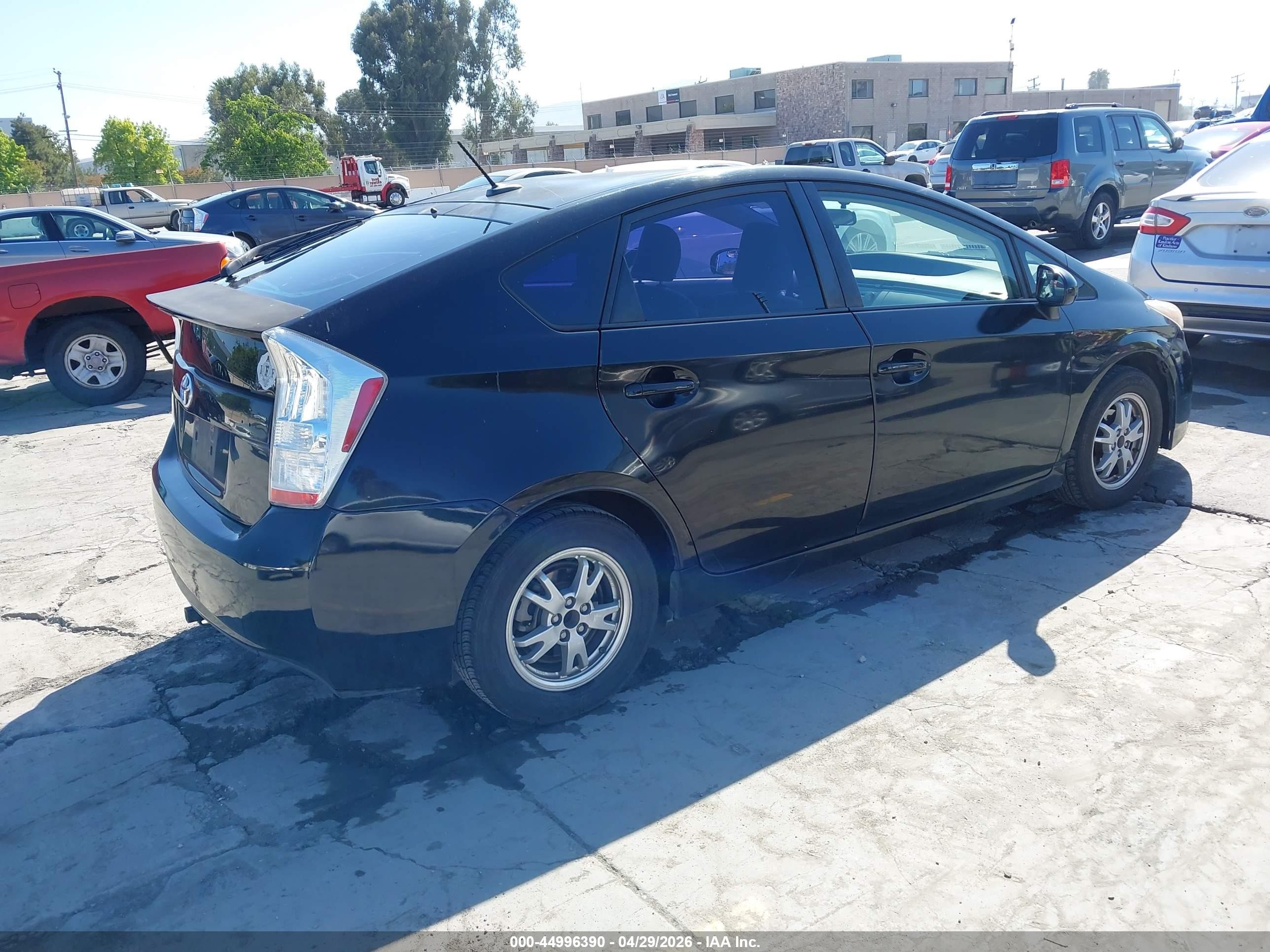 2010 Toyota Prius Ii Black vin: JTDKN3DU6A1093420