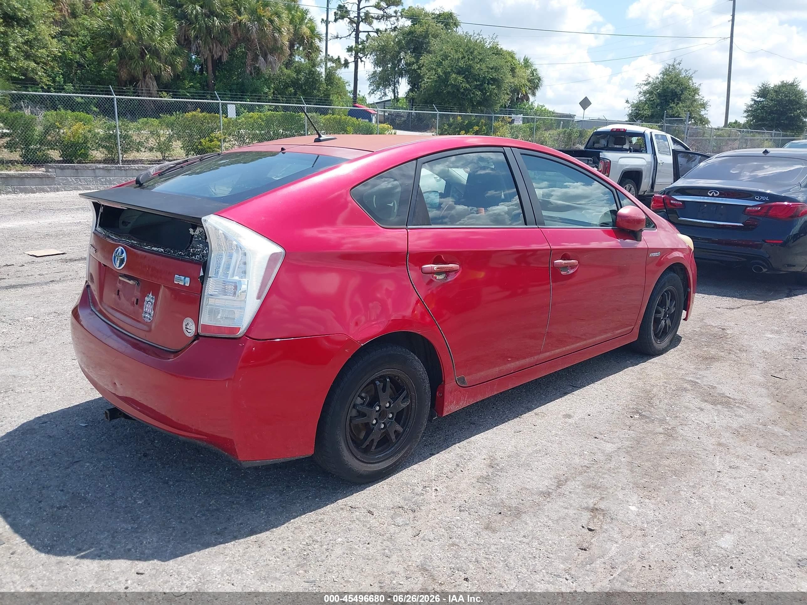 2010 Toyota Prius Iii Красный vin: JTDKN3DU6A5075492