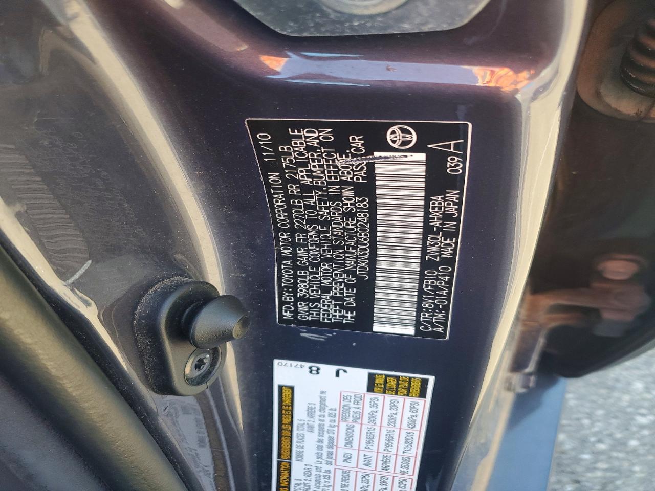 2011 Toyota Prius Two Gray vin: JTDKN3DU6B0248183