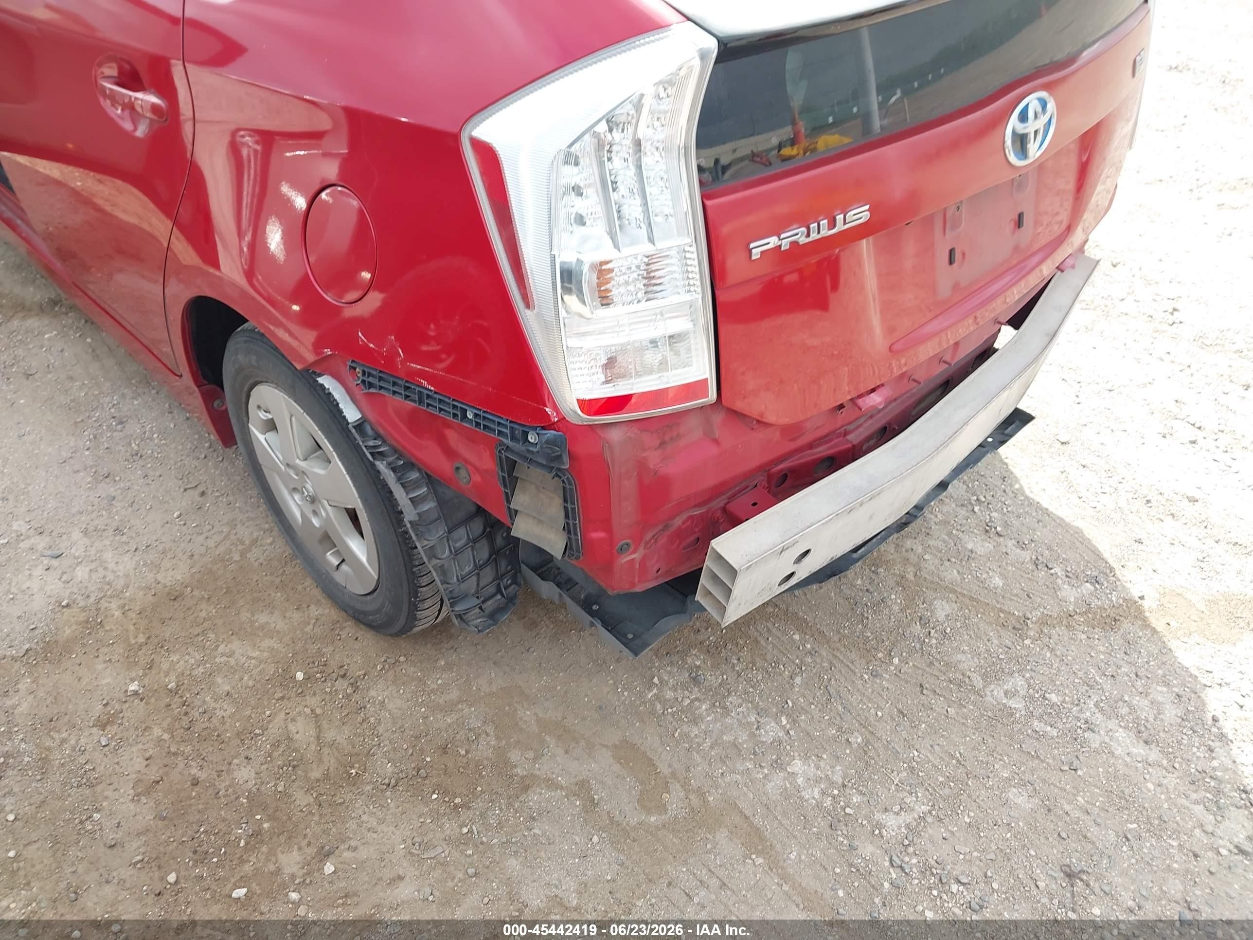 2011 Toyota Prius Three Red vin: JTDKN3DU6B0297948