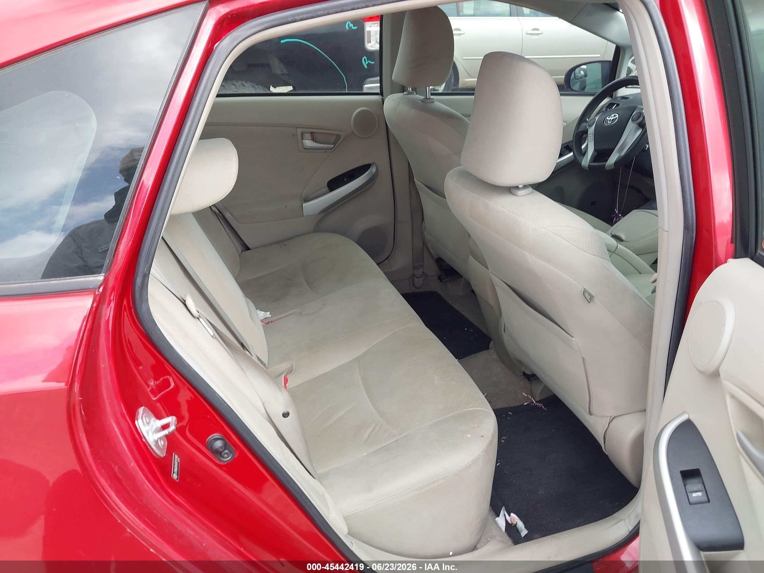 2011 Toyota Prius Three Red vin: JTDKN3DU6B0297948