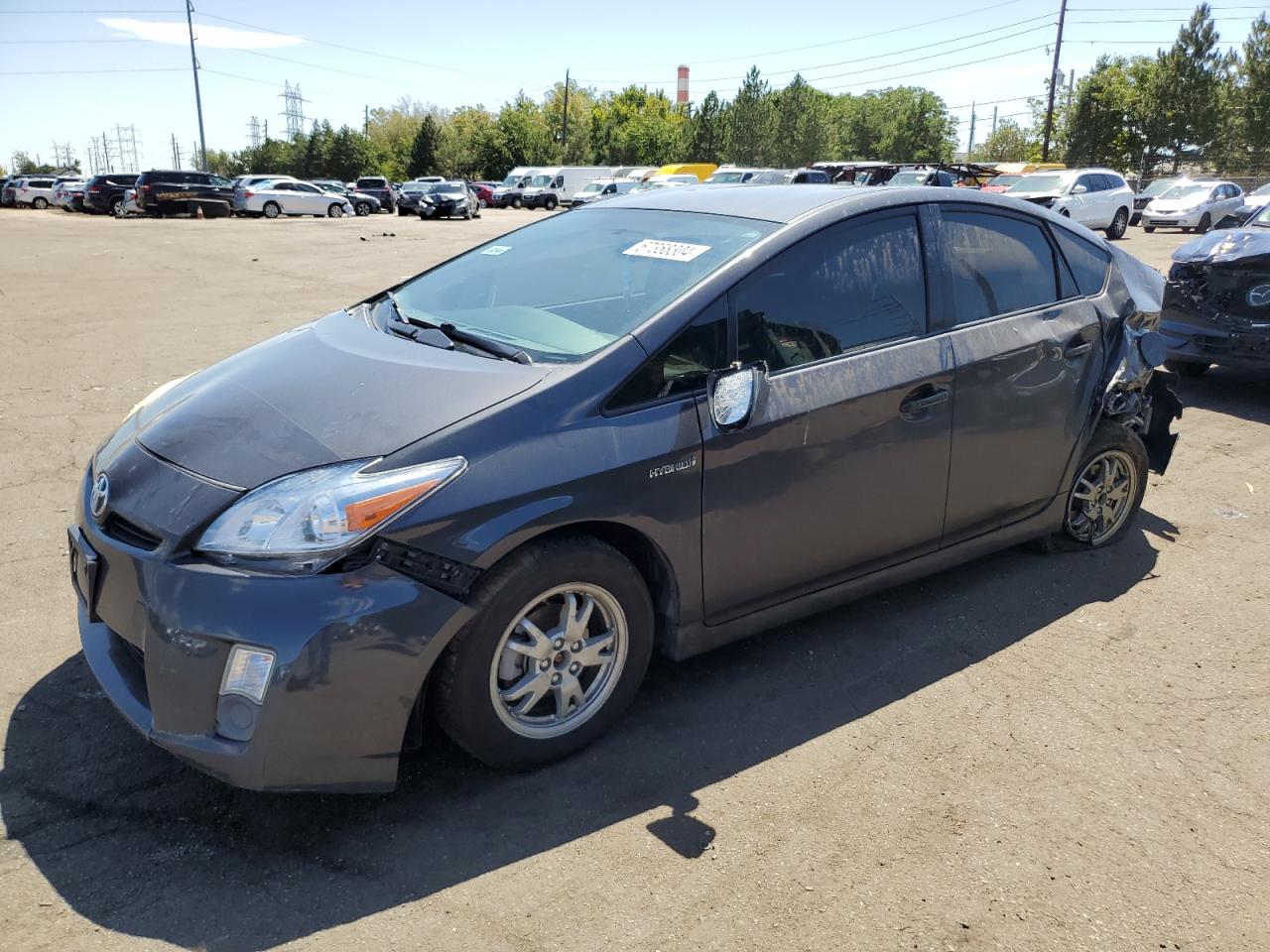 2011 Toyota Prius Серый vin: JTDKN3DU6B0303442