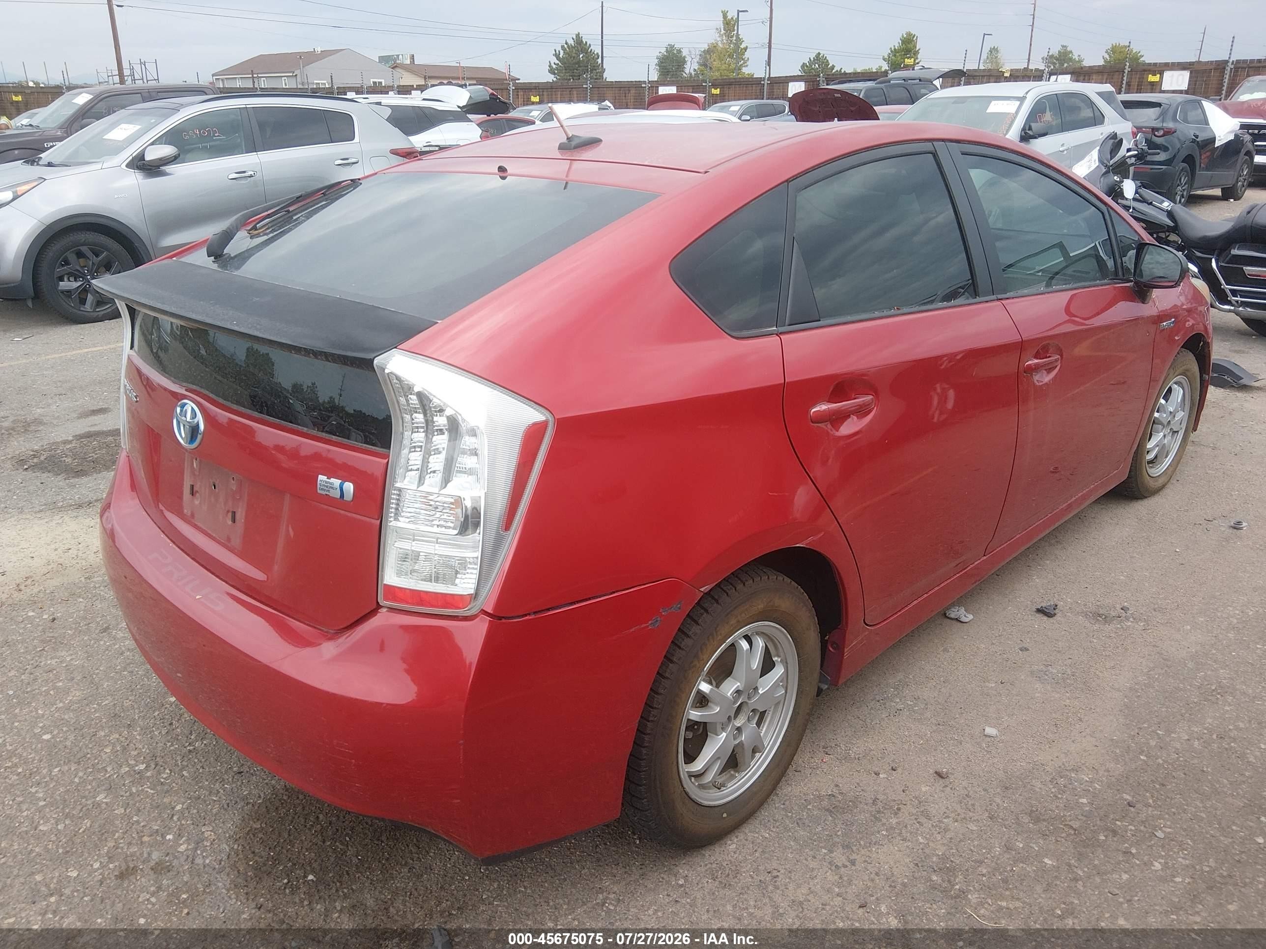 2011 Toyota Prius Two Red vin: JTDKN3DU6B0305529