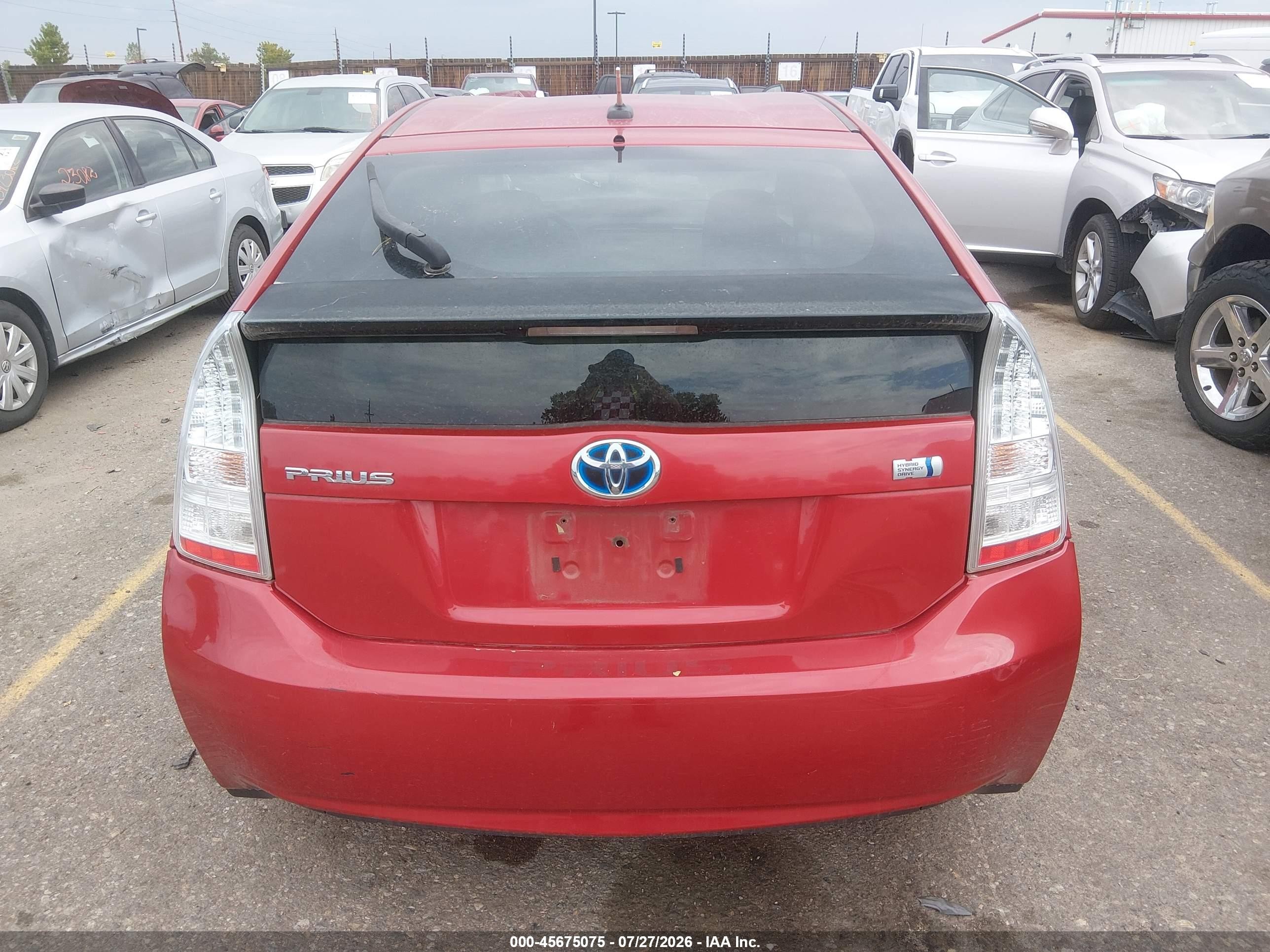 2011 Toyota Prius Two Red vin: JTDKN3DU6B0305529